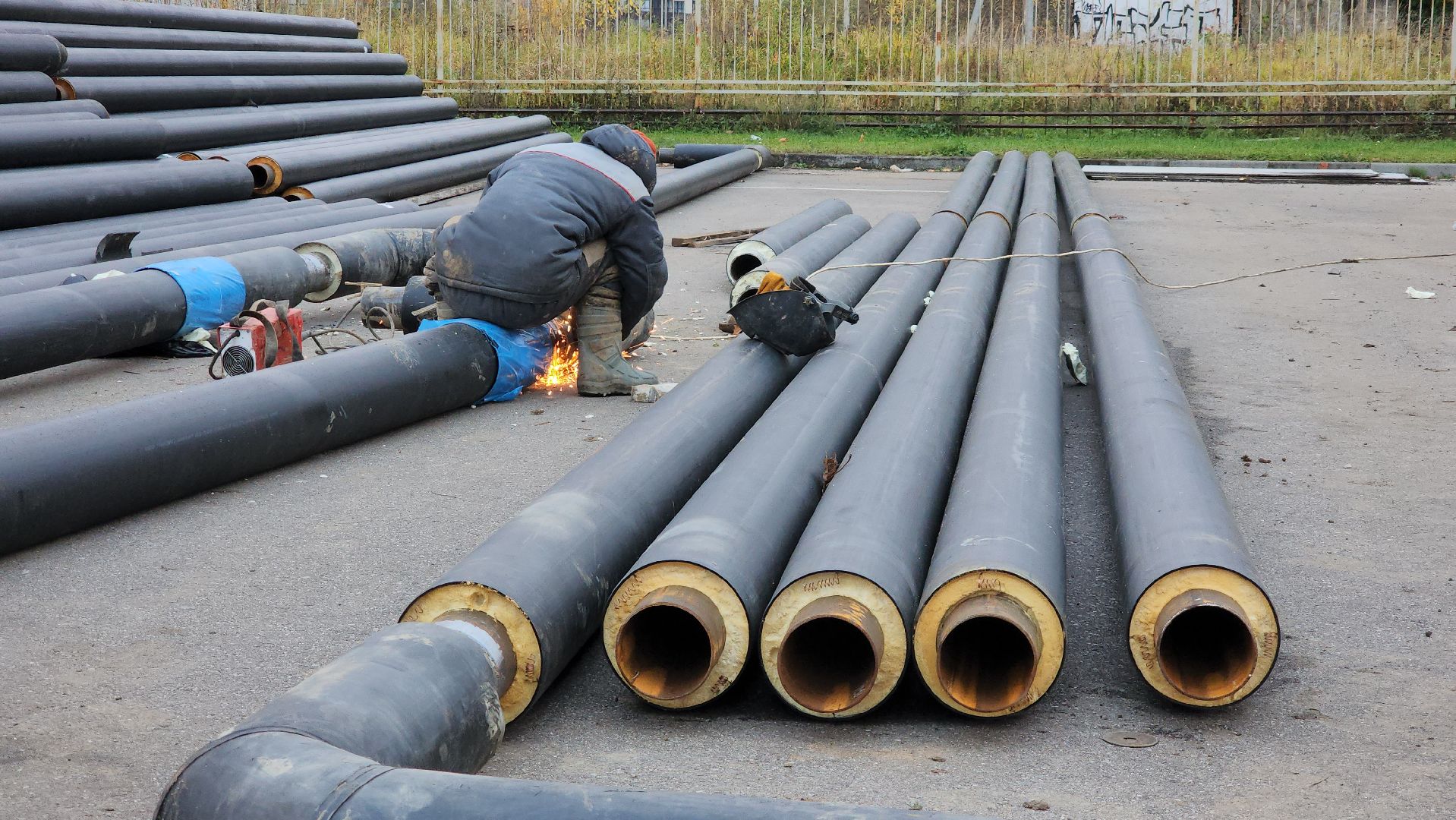 Спорт , Стадион Москвич, Лобня, Подогрев футбольного поля ,