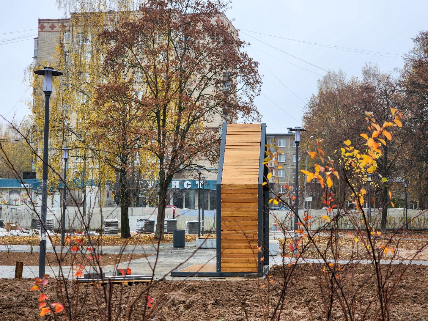 Подольск, Сквер, Благоустройство, брусчатка,