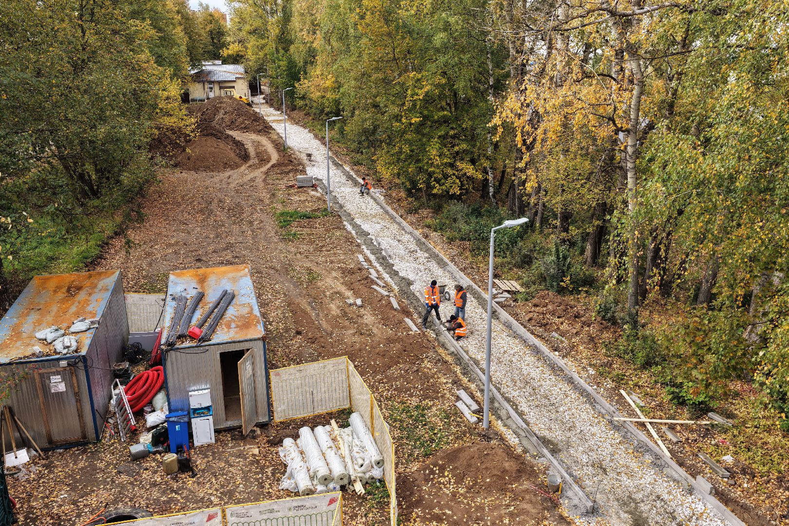 видео с коптера, сквер в бронницах, благоустройство в бронницах,