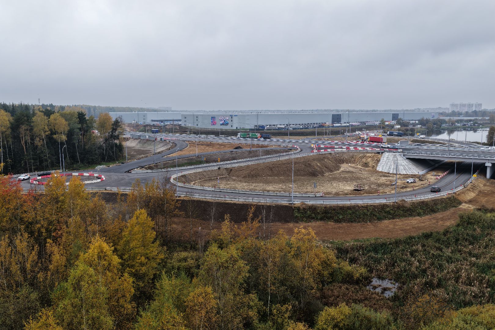 видео с коптера, м-8 холмогоры,