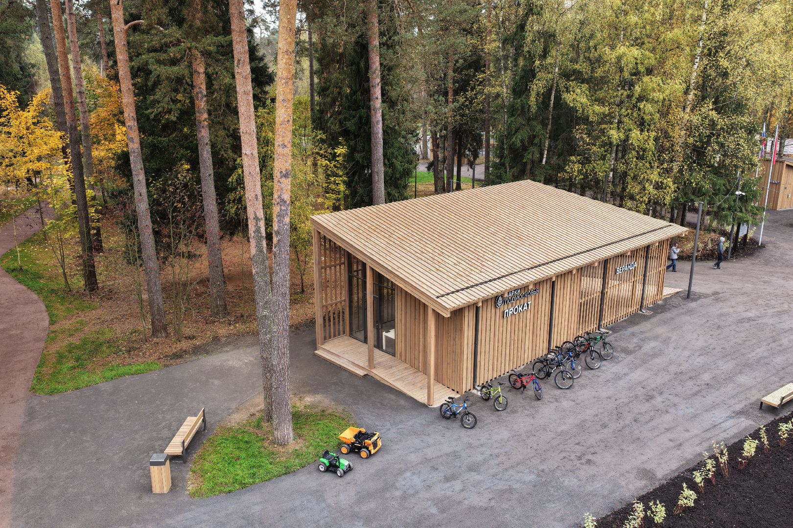 видео с коптера, банный лес,  благоустройство 2025,