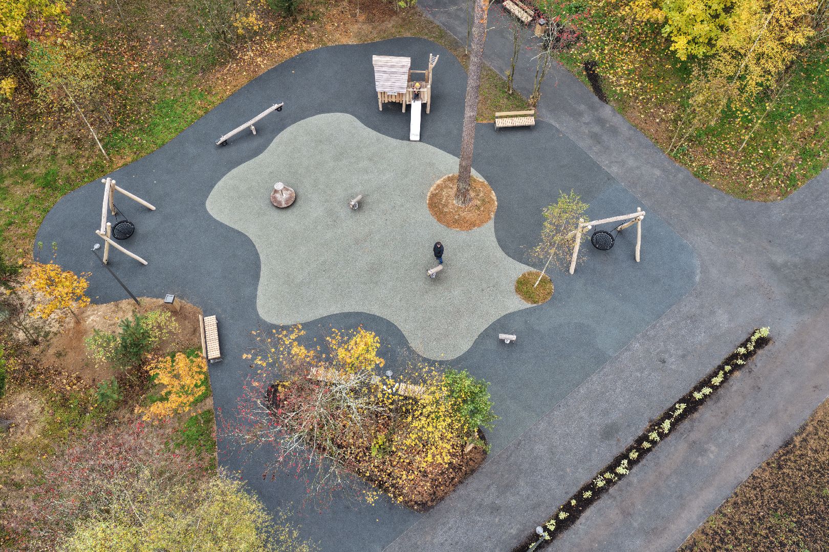 видео с коптера, банный лес,  благоустройство 2025,