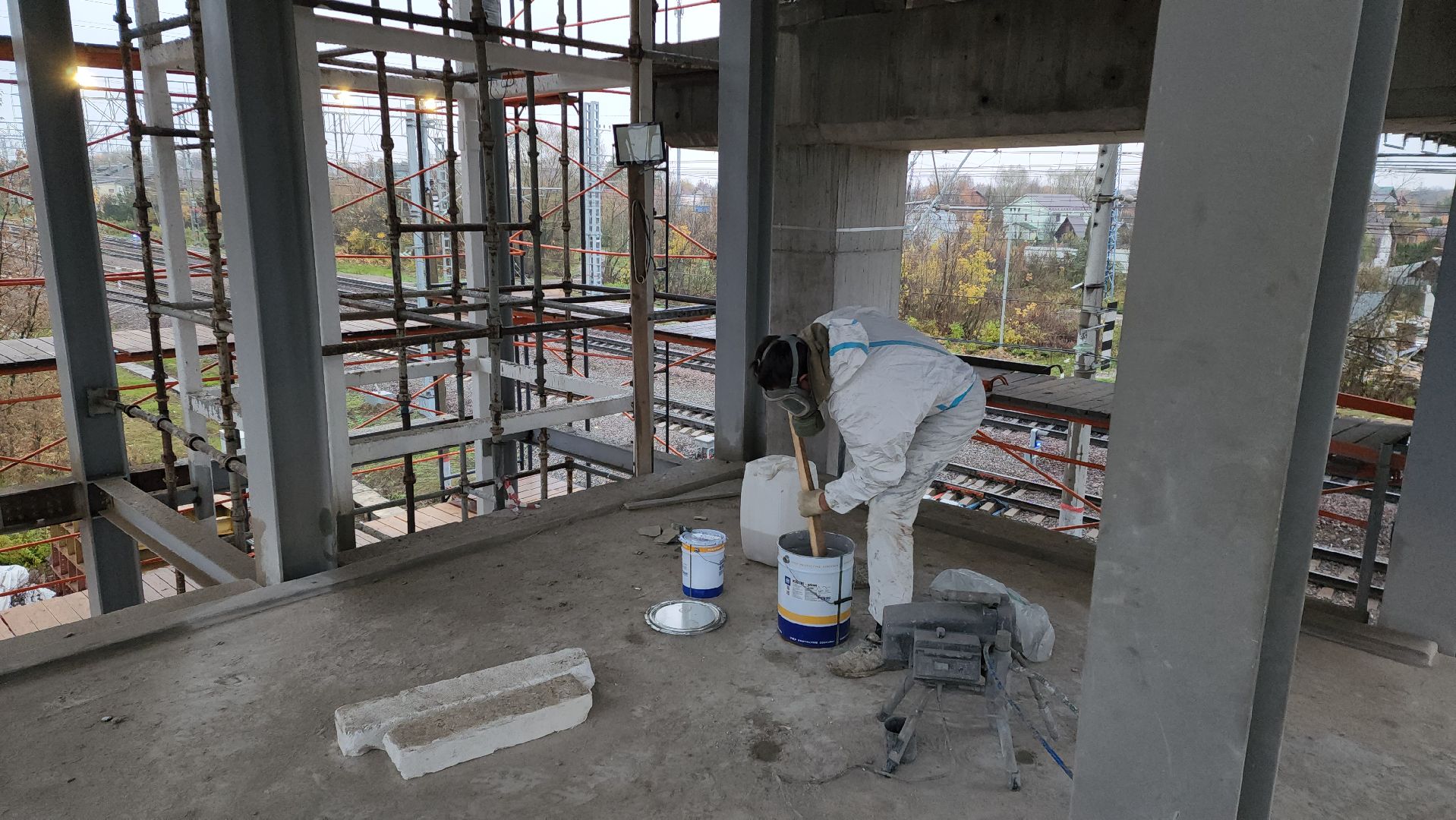 надземный переход, Переход над жд, Лобня,