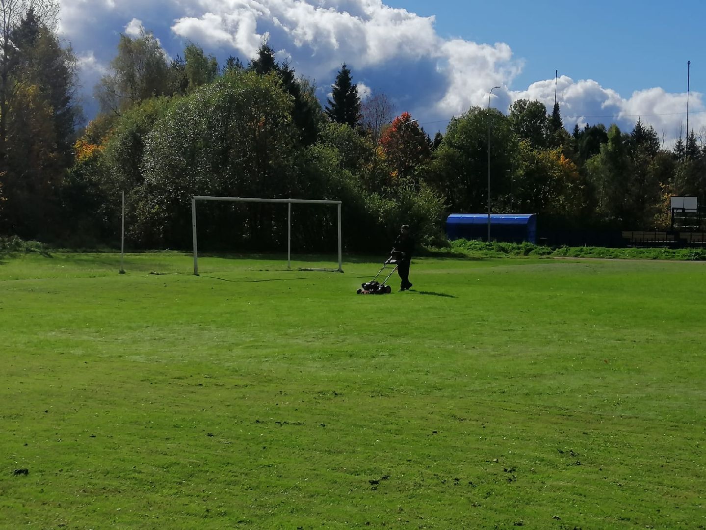 стрижка газонов, стадион, городской округ восход, благоустройство,