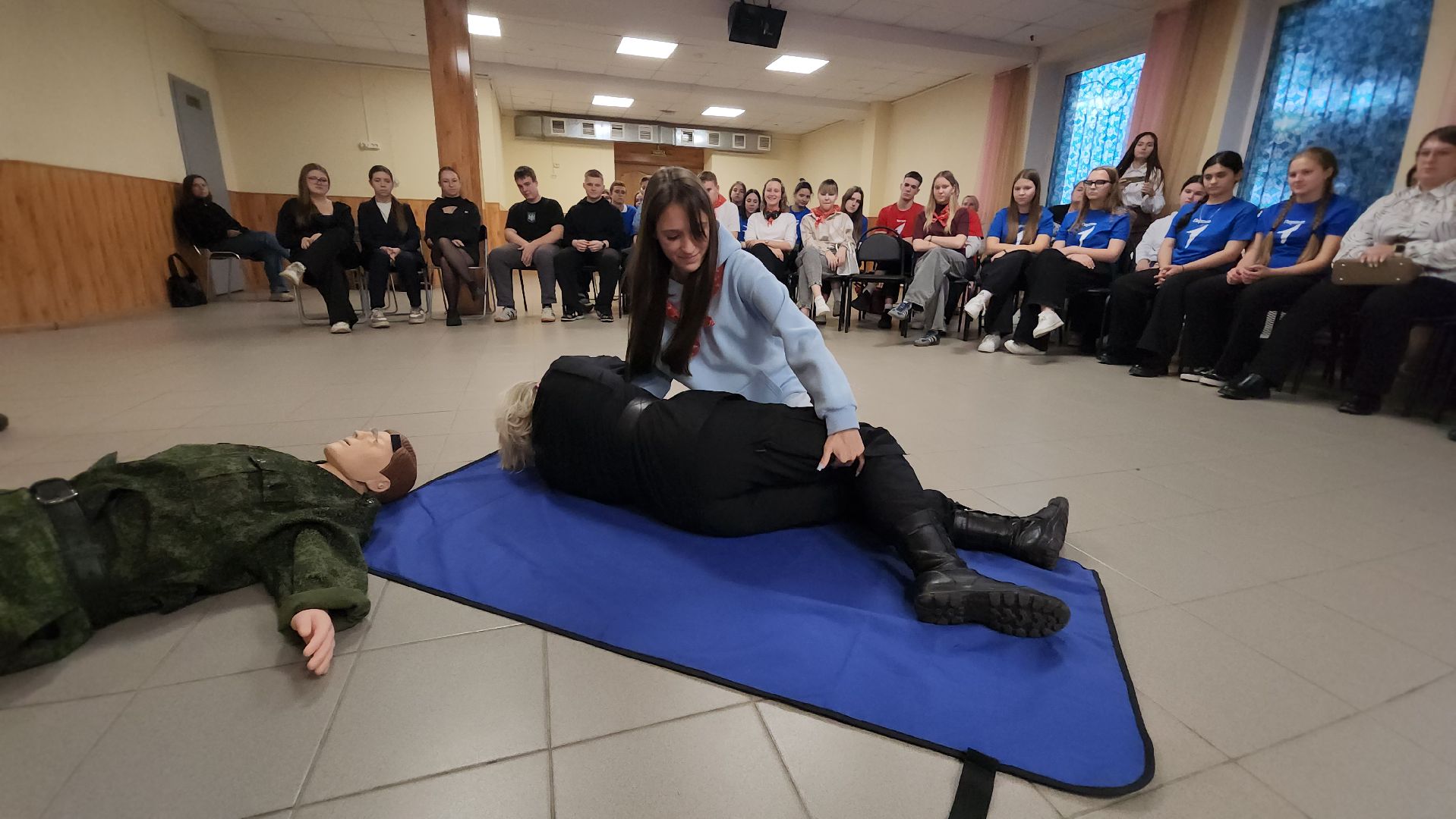 кашира, школьники, движение первых, мастер-класс, оказание первой помощи, дети, обзр,