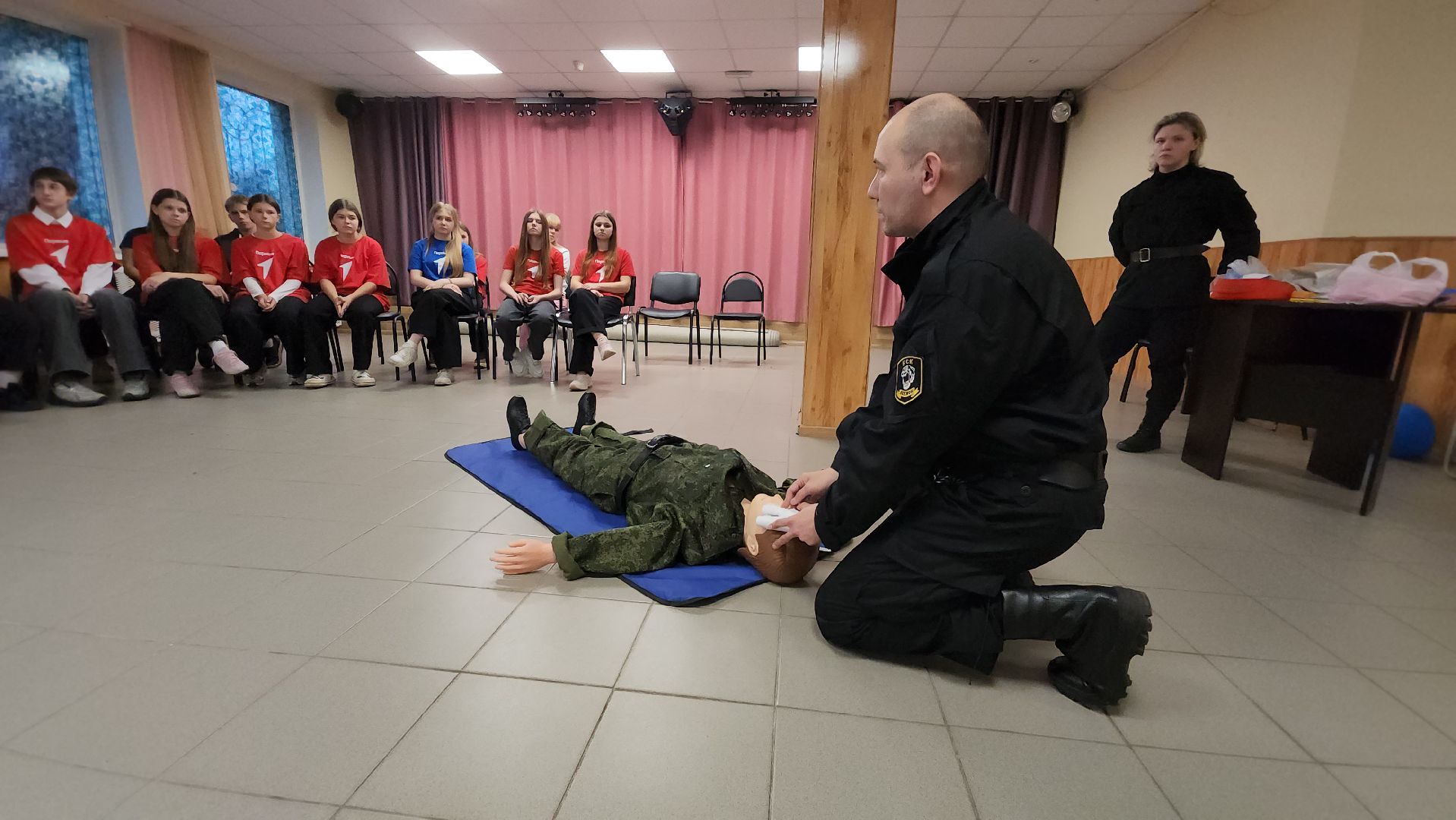 кашира, школьники, движение первых, мастер-класс, оказание первой помощи, дети, обзр,