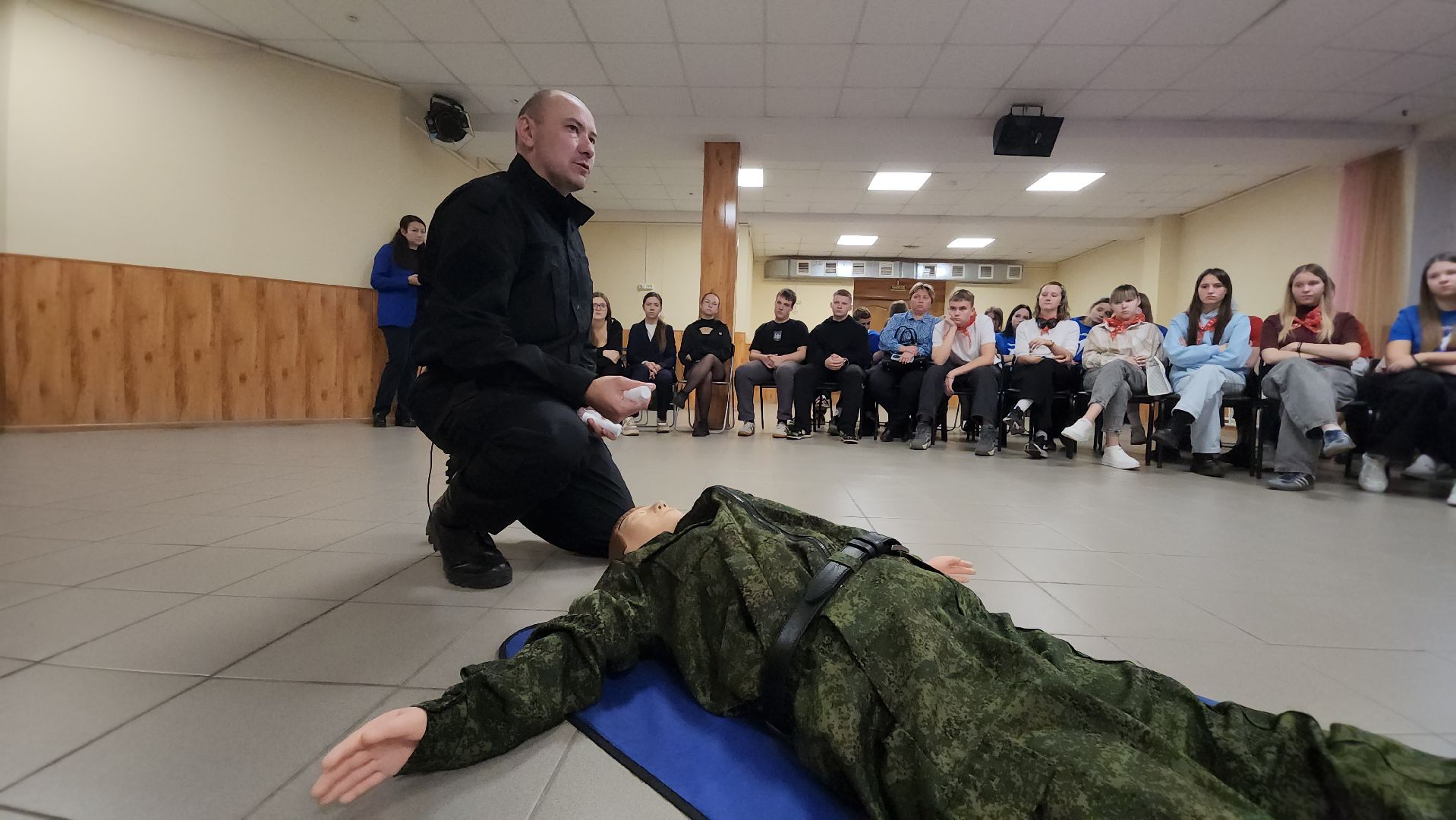 кашира, школьники, движение первых, мастер-класс, оказание первой помощи, дети, обзр,