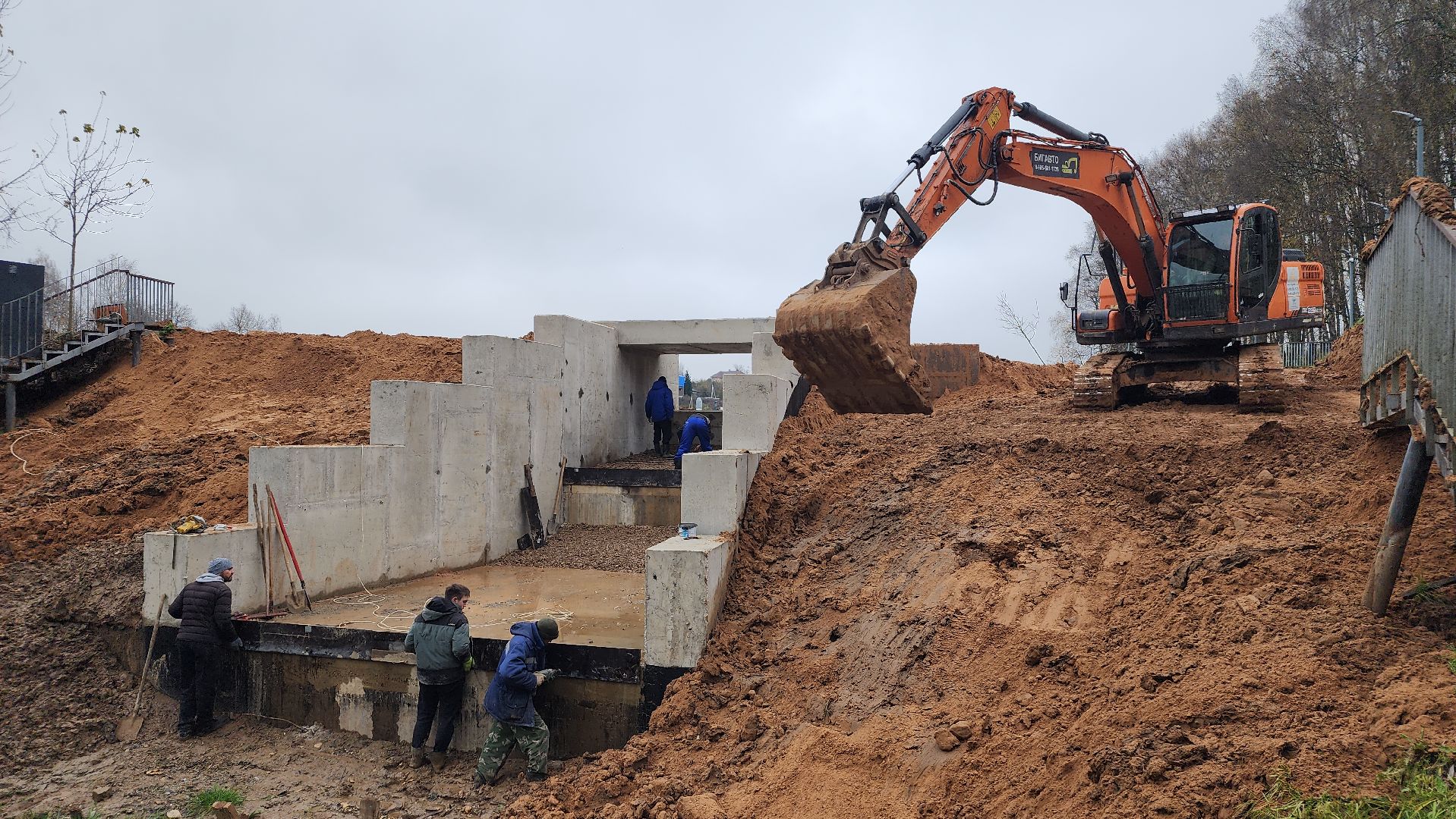 волоколамск, ремонт плотины,