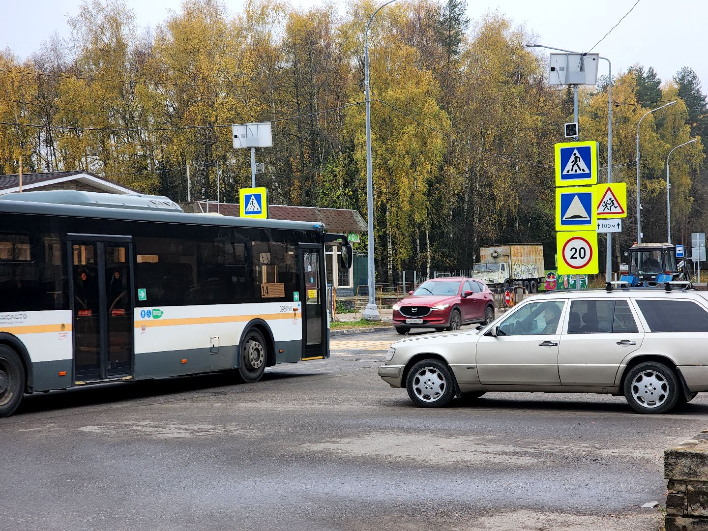 дубна, ремонт дороги, дорожное движение, общественный транспорт,