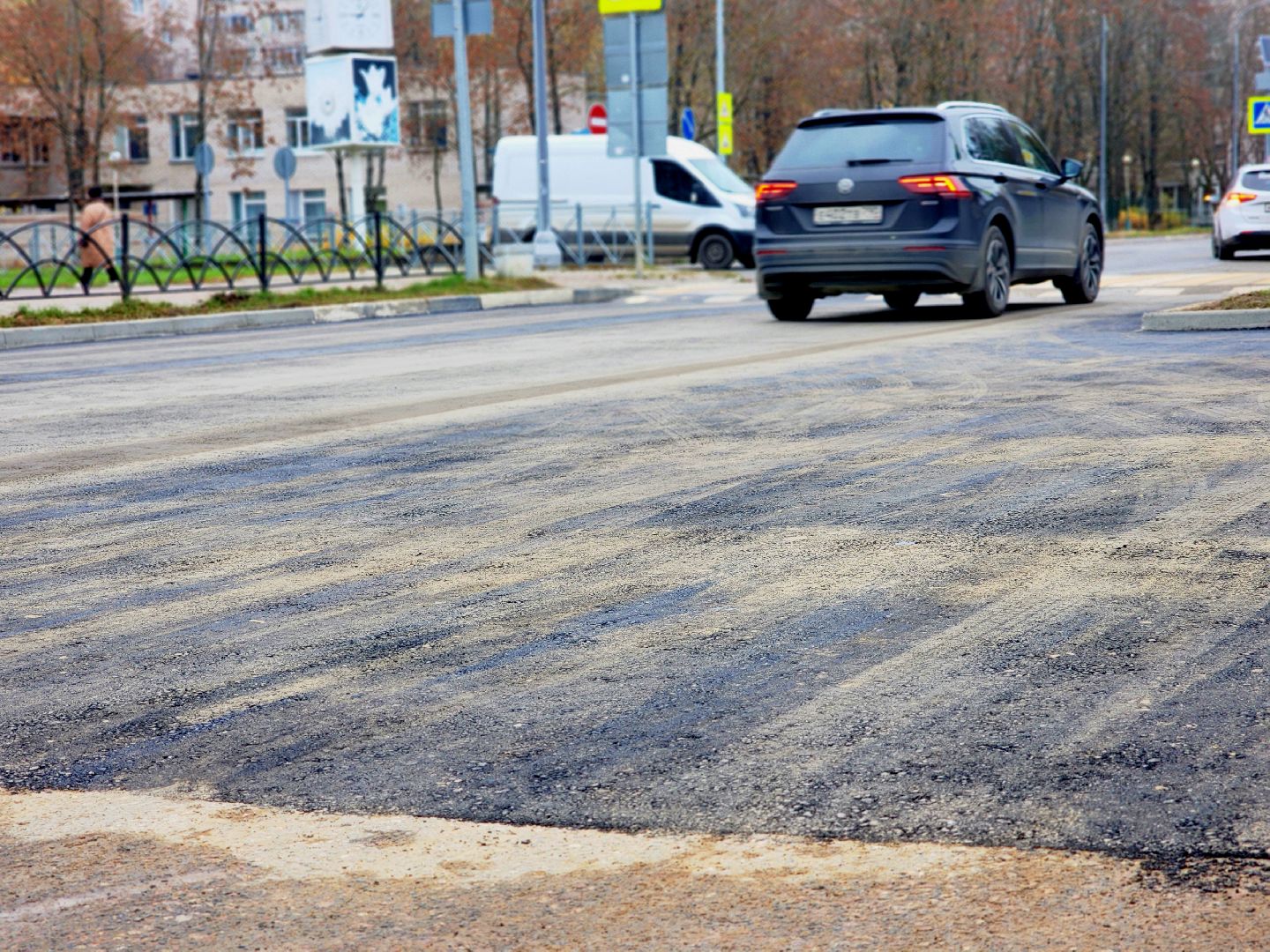 дубна, ремонт дороги, дорожное движение, общественный транспорт,