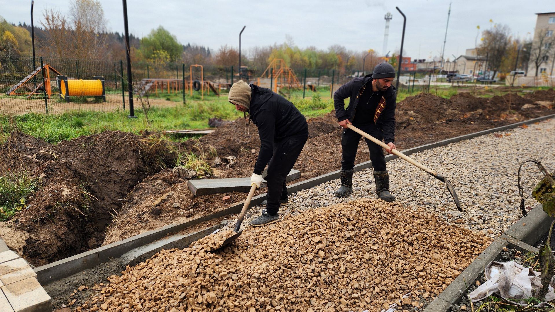 клин, поселок 31 октября, благоустройство, семейный сквер ,