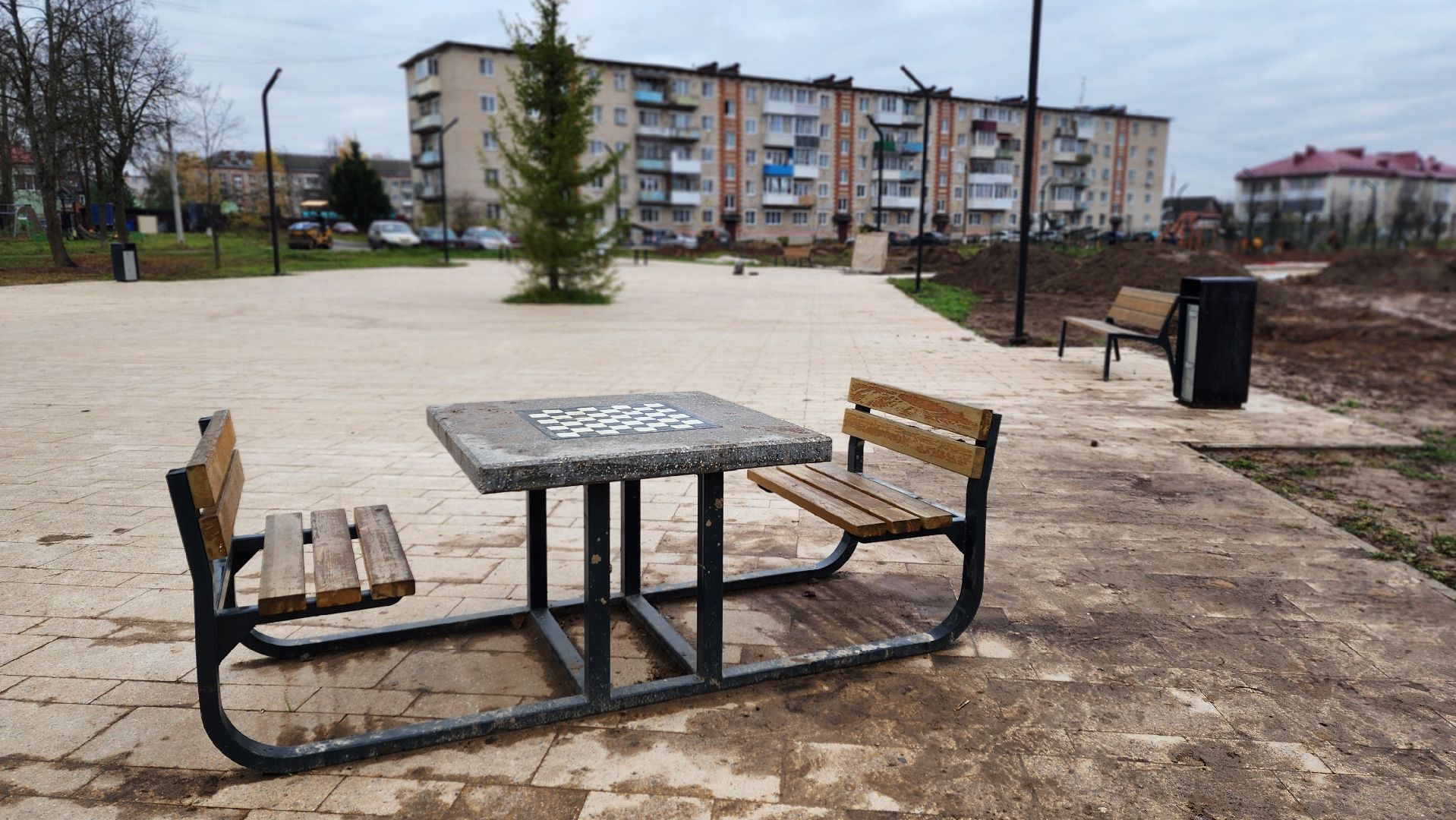 клин, поселок 31 октября, благоустройство, семейный сквер ,