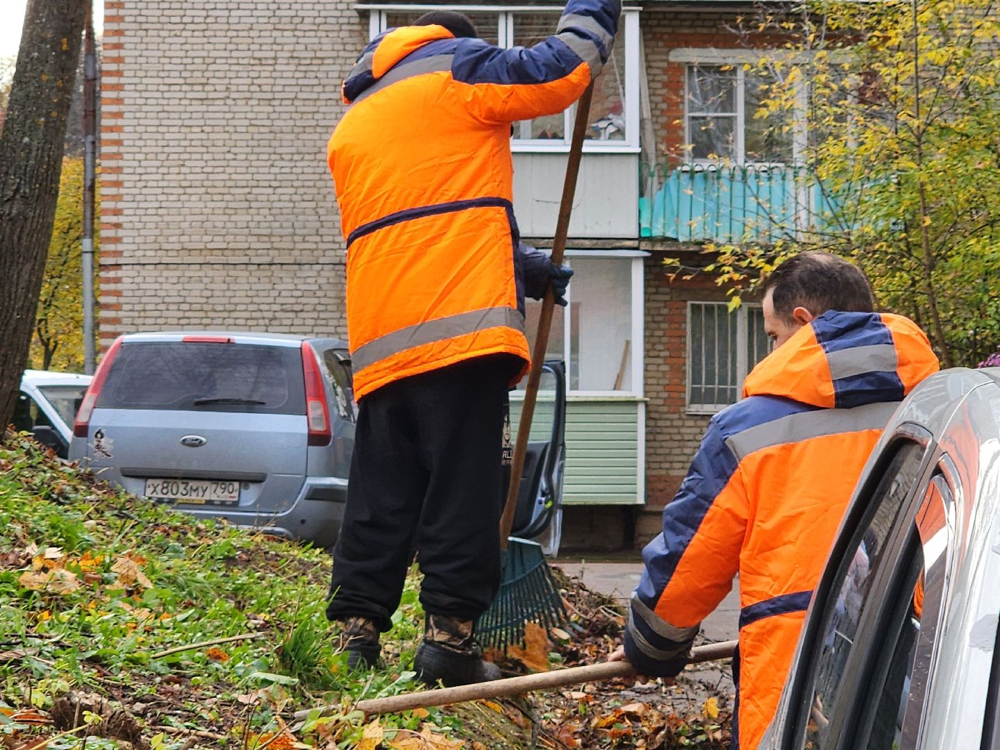 красноармейск, городской округ пушкинский, уборка во дворах, коммунальная служба,