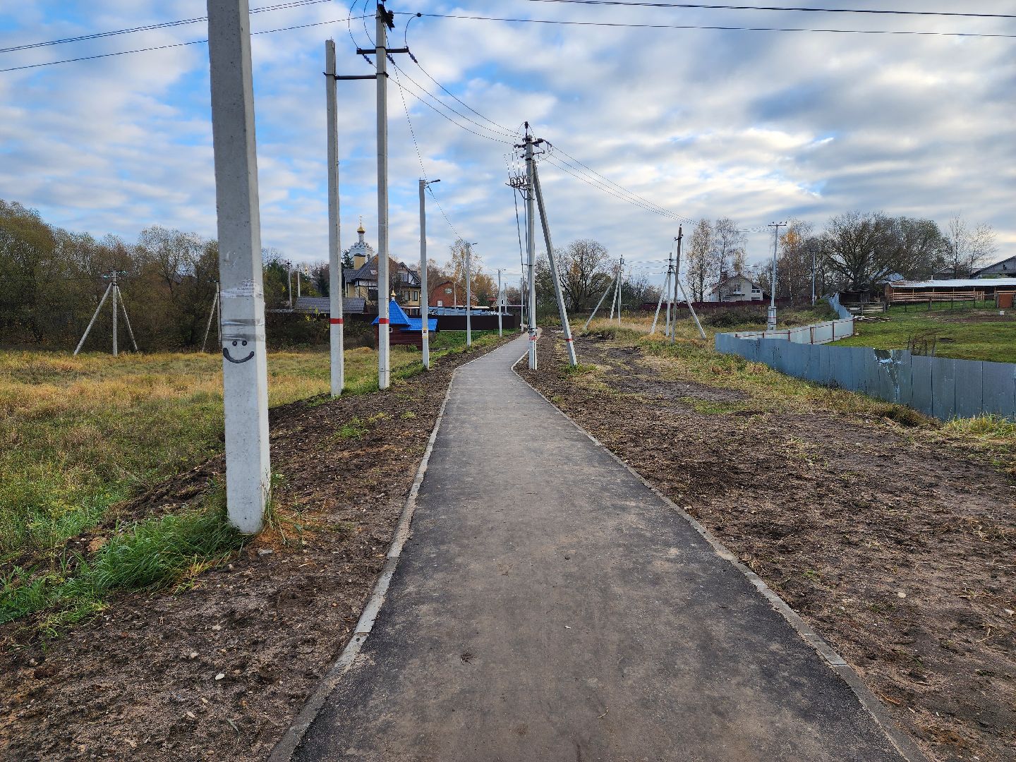 раменское, благоустройство, тротуар между литвиново и загорново ,