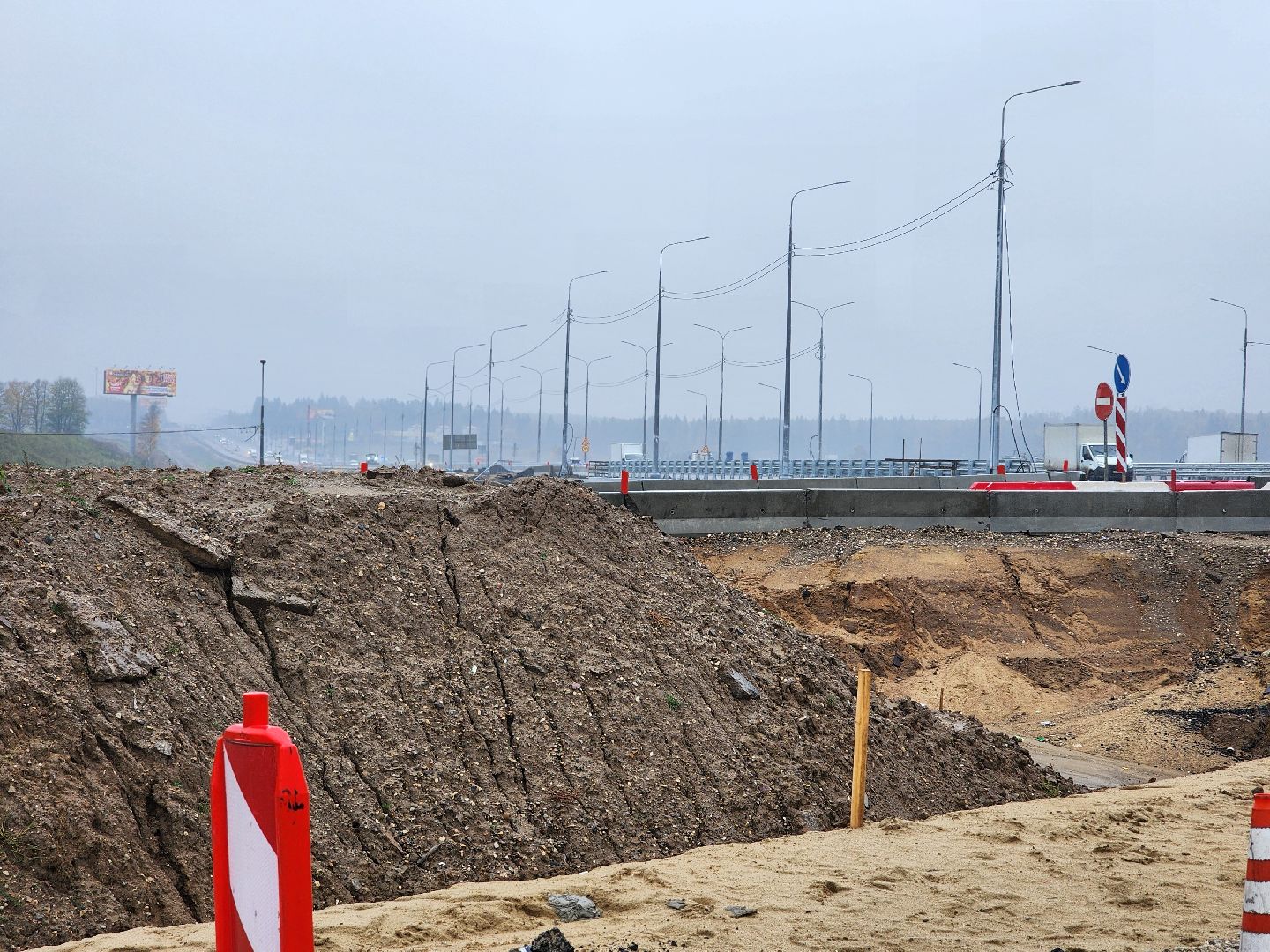 ярославское направление, м-8 холмогоры, реконструкция м-8, правдинская развязка, мост через скалбу, река скалба, строительство развязки, строительство  дорог,