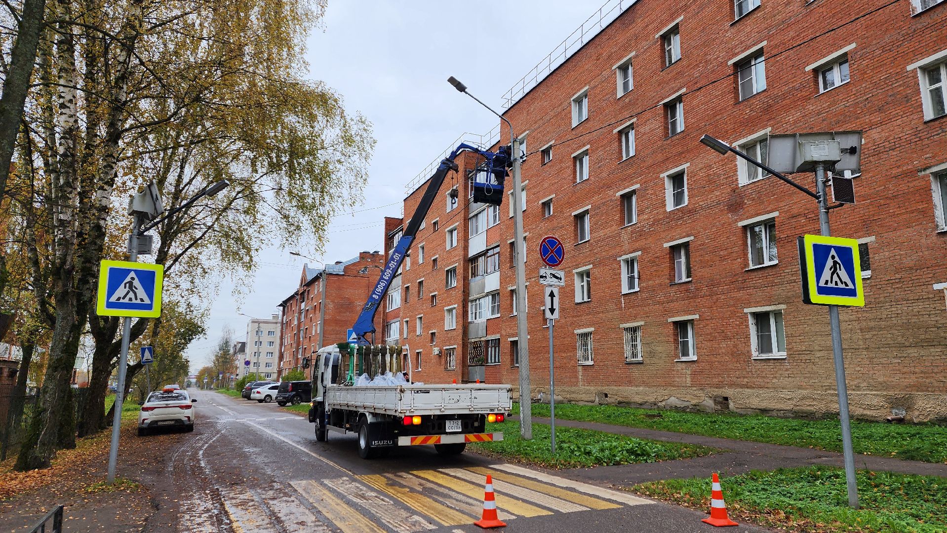 клин, поселок 31 октября, уличное освещение ,