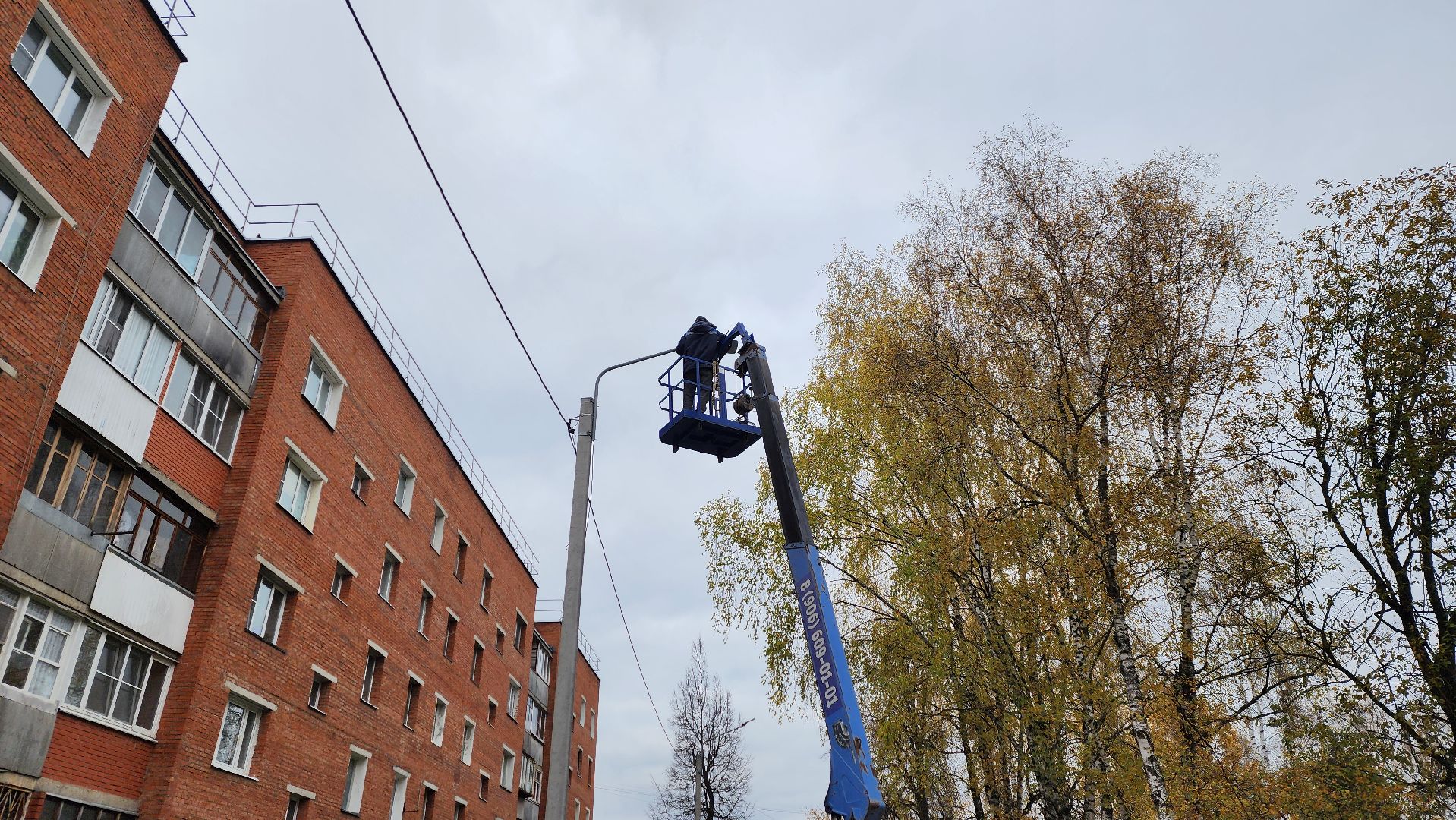 клин, поселок 31 октября, уличное освещение ,