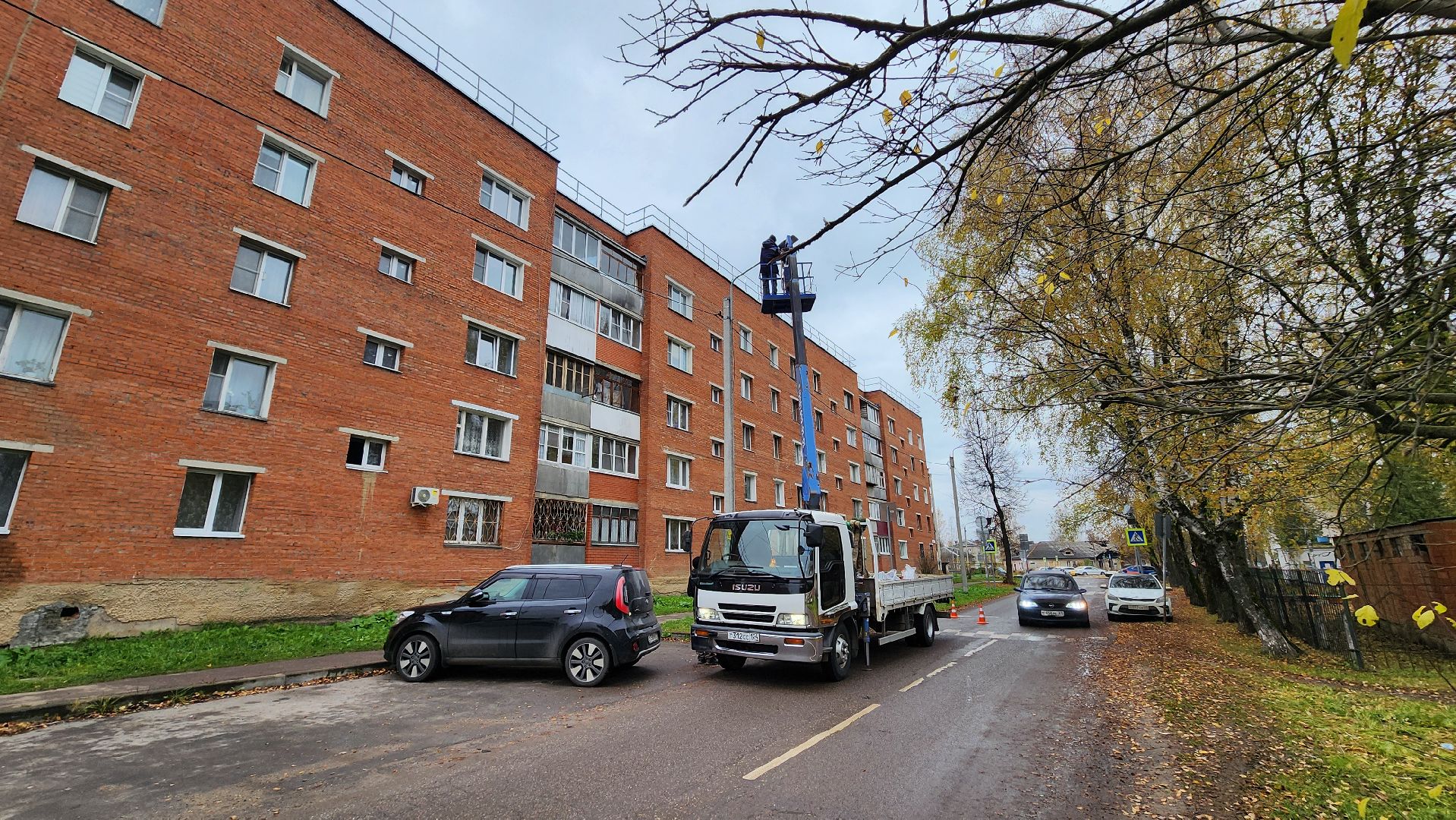 клин, поселок 31 октября, уличное освещение ,