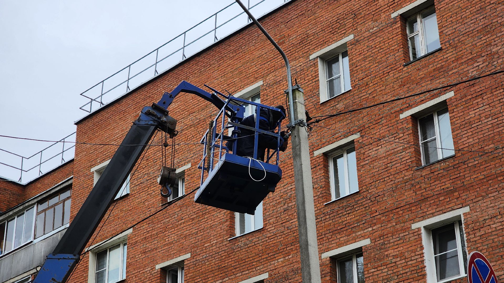 клин, поселок 31 октября, уличное освещение ,