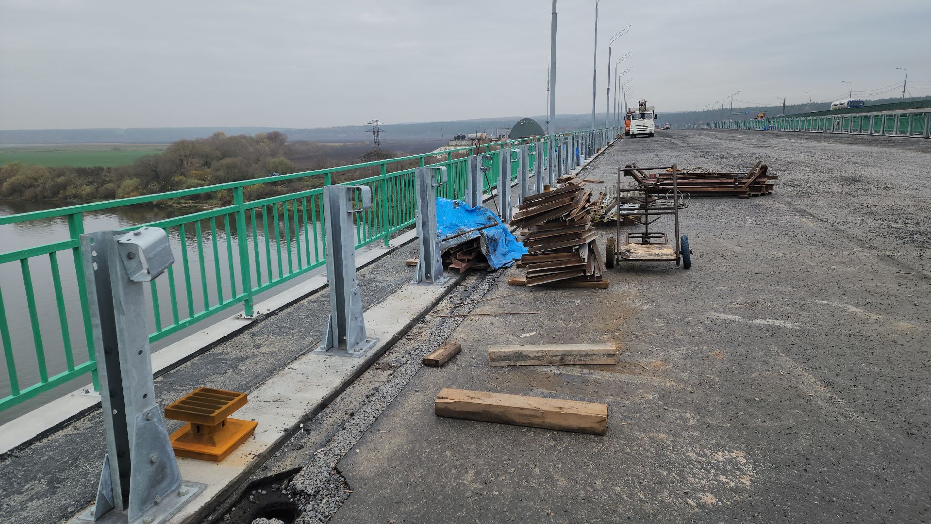серпухов, мост через оку в Серпухове, строительство моста в серпухове,