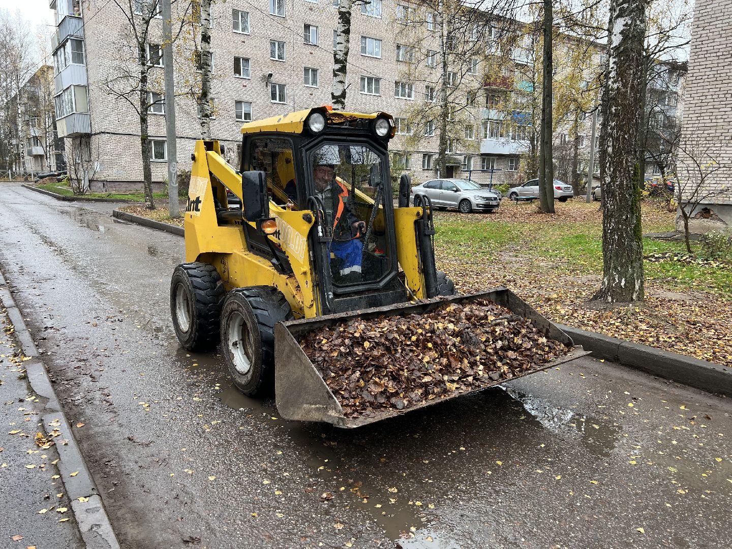 Запрудня благоустройство, Талдомский округ , Уборка тратуаров,