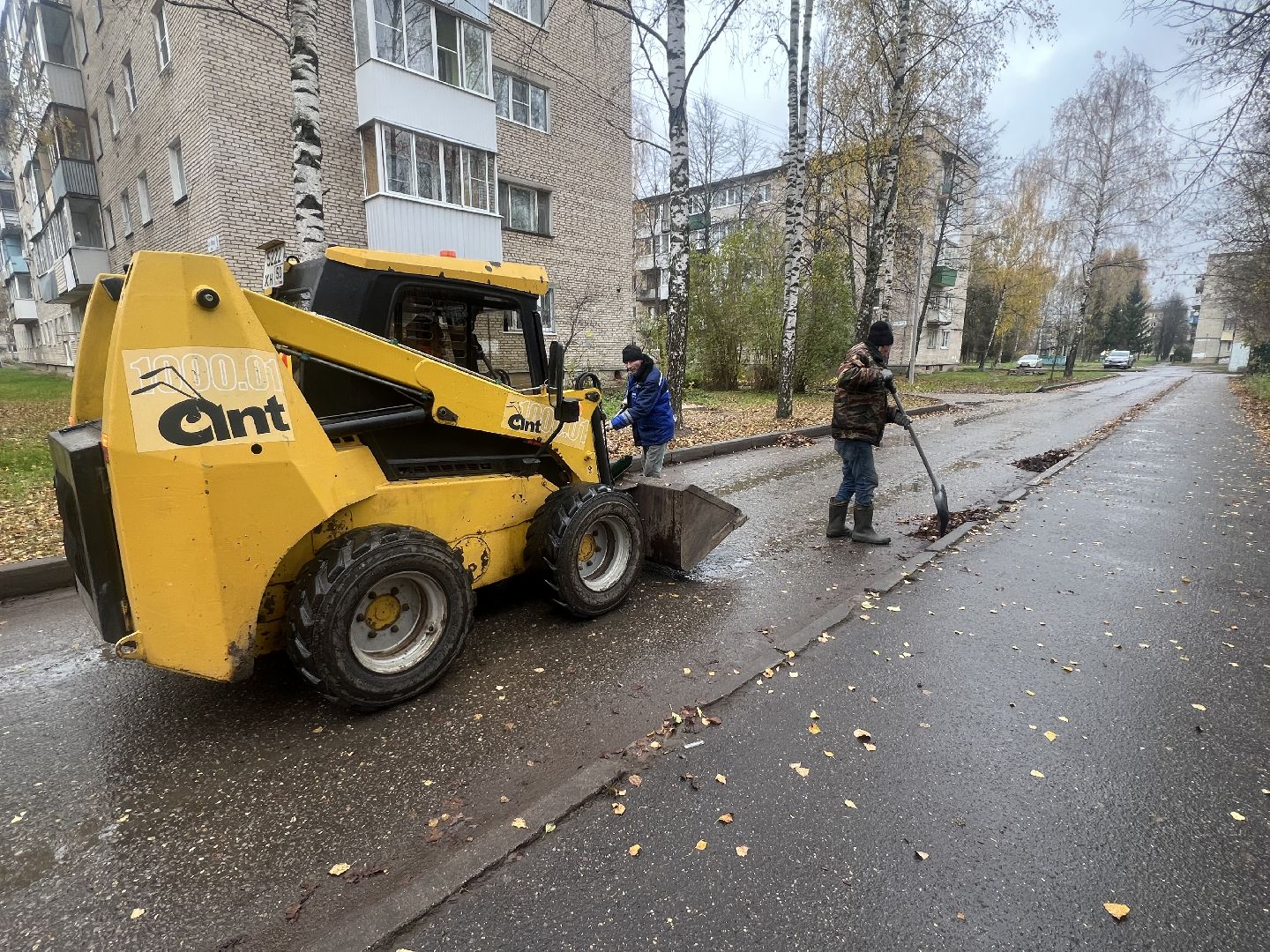 Запрудня благоустройство, Талдомский округ , Уборка тратуаров,