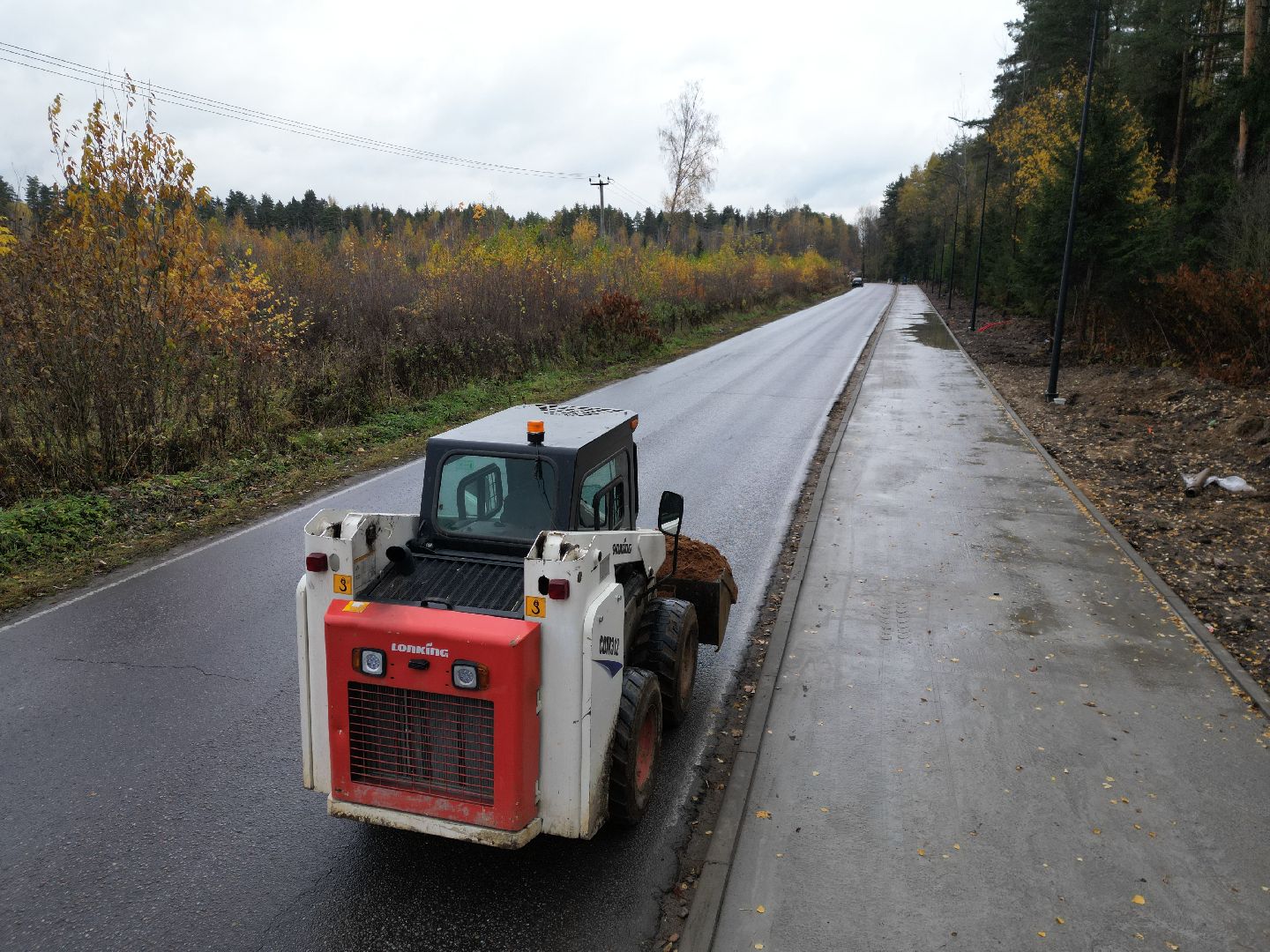 видео с коптера, велодорожка в лосино-петровском,