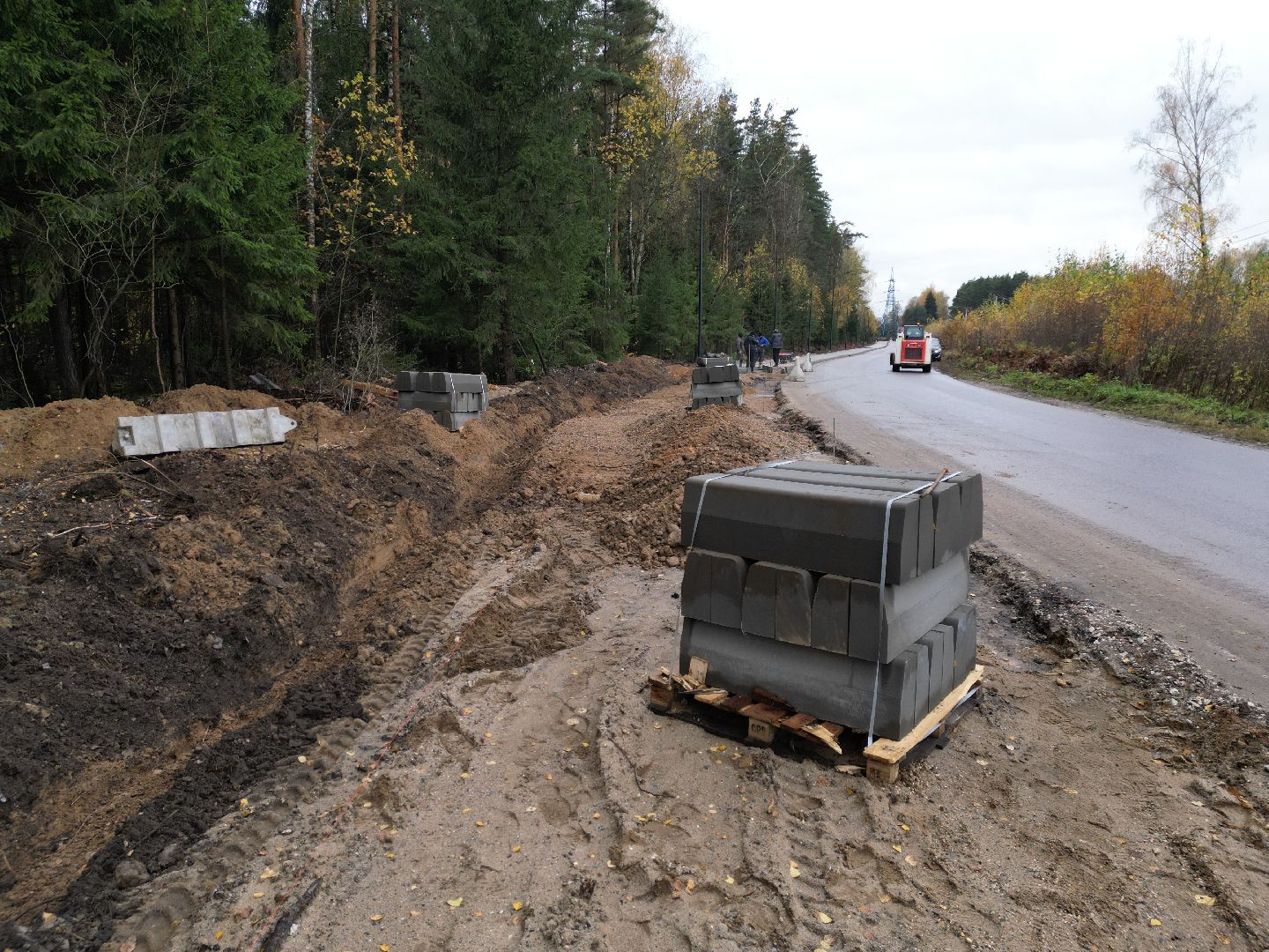видео с коптера, велодорожка в лосино-петровском,