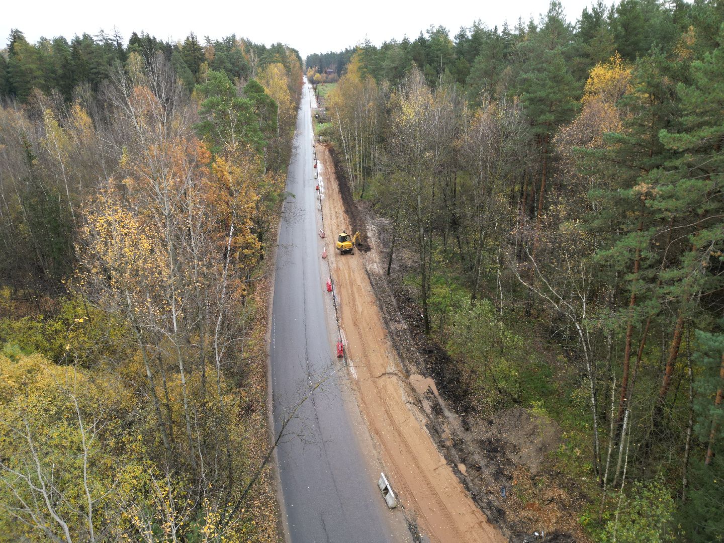 видео с коптера, велодорожка в лосино-петровском,