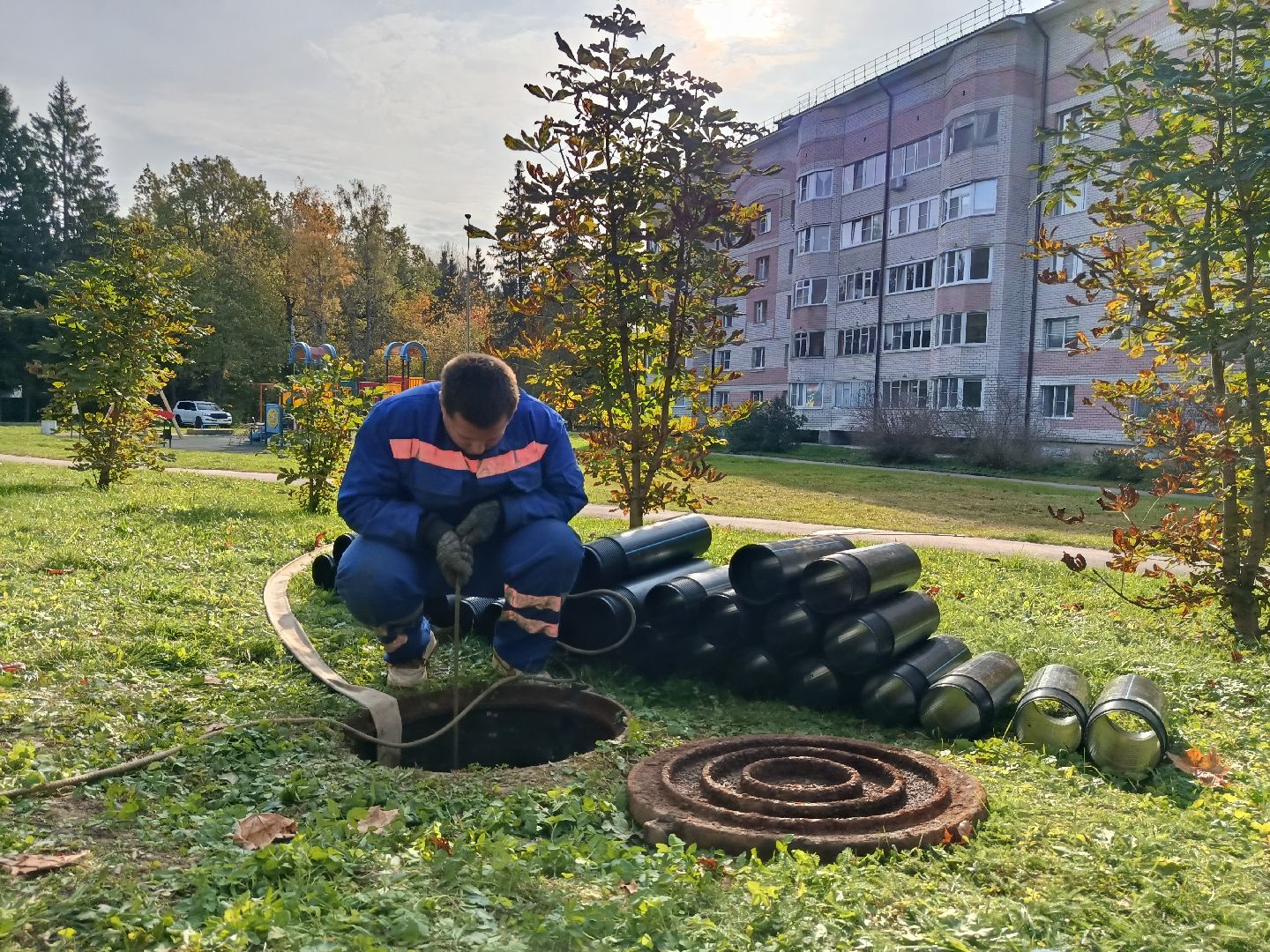 городской округ восход, жкх, благоустройство, канализационная сеть, трубопрровод,