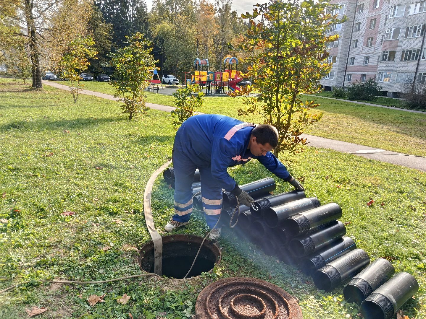 городской округ восход, жкх, благоустройство, канализационная сеть, трубопрровод,