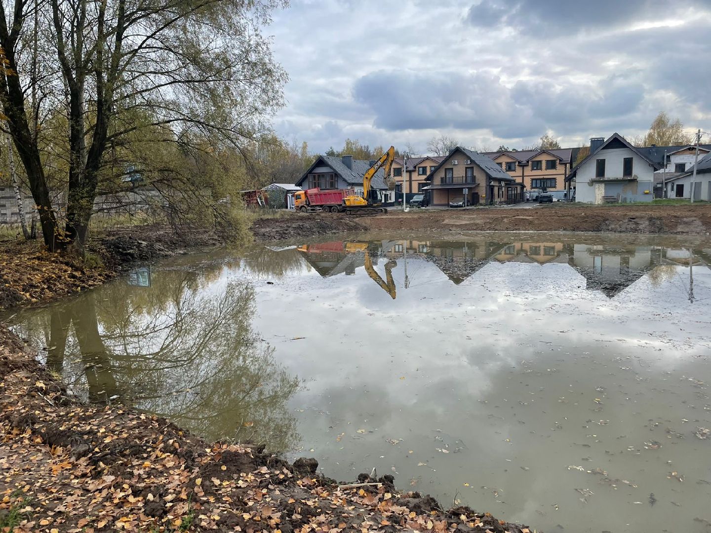 мытищи, расчистка пруда,