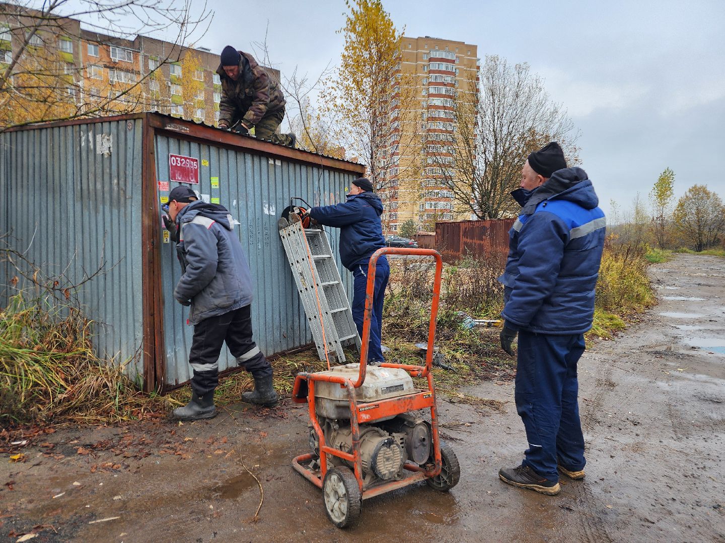 фрязино, снос незаконный строений, гаражи,