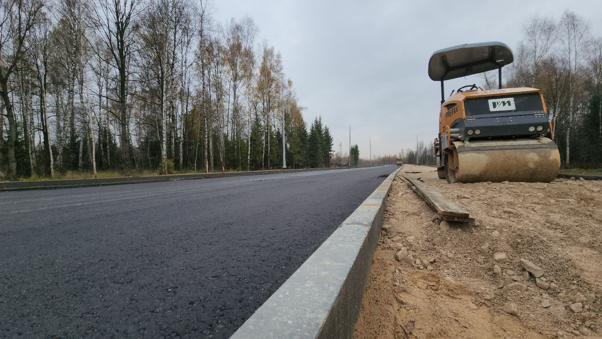 северный подъезд, Лобня, Асфальтирование , укладка асфальта,