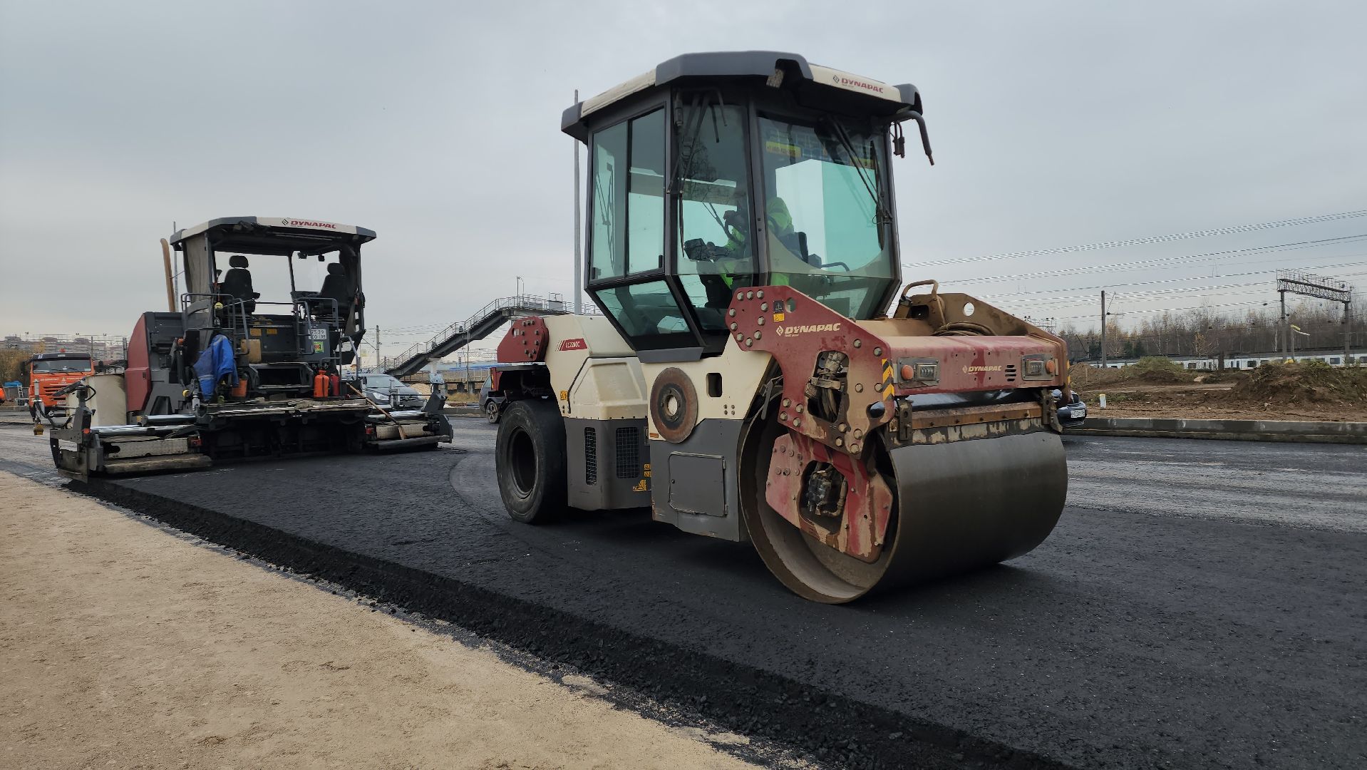 северный подъезд, Лобня, Асфальтирование , укладка асфальта,