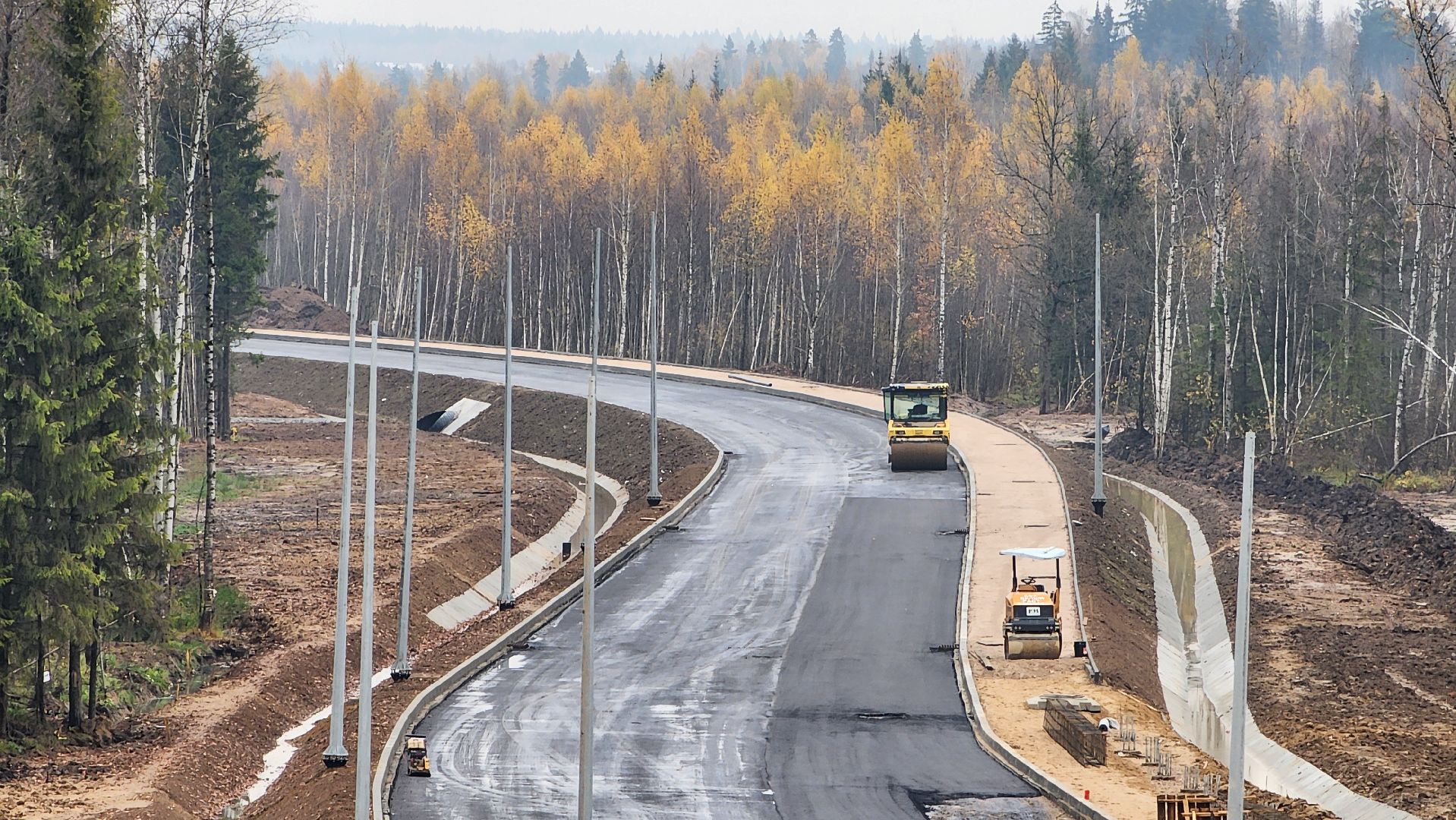 северный подъезд, Лобня, Асфальтирование , укладка асфальта,