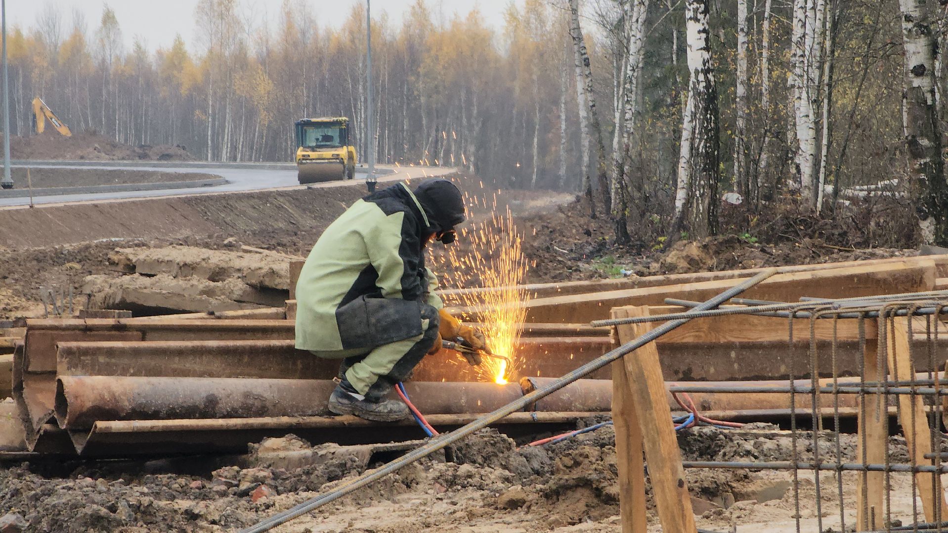 северный подъезд, Лобня, Асфальтирование , укладка асфальта,