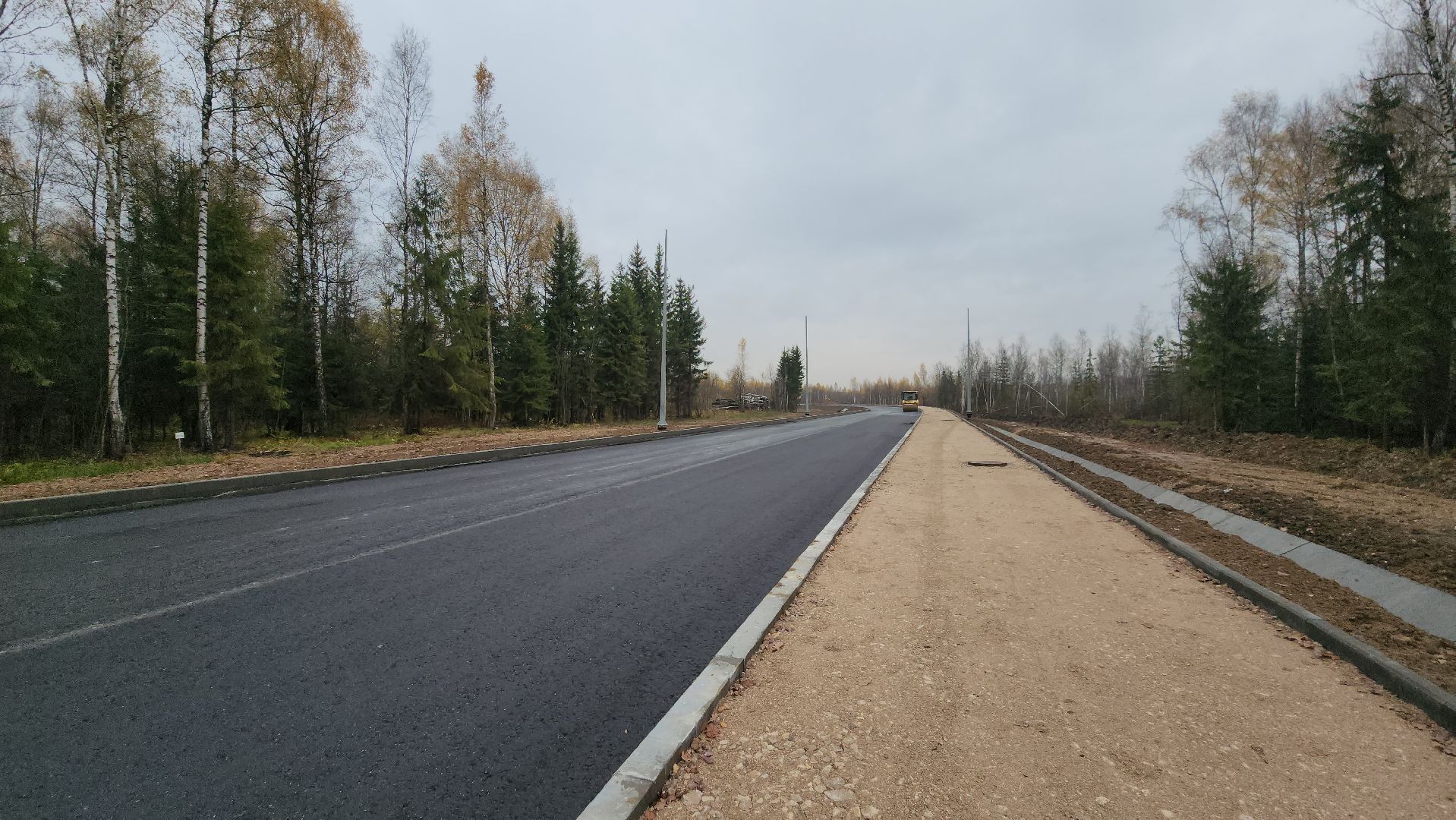 северный подъезд, Лобня, Асфальтирование , укладка асфальта,