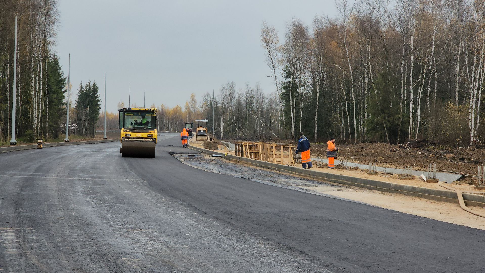 северный подъезд, Лобня, Асфальтирование , укладка асфальта,