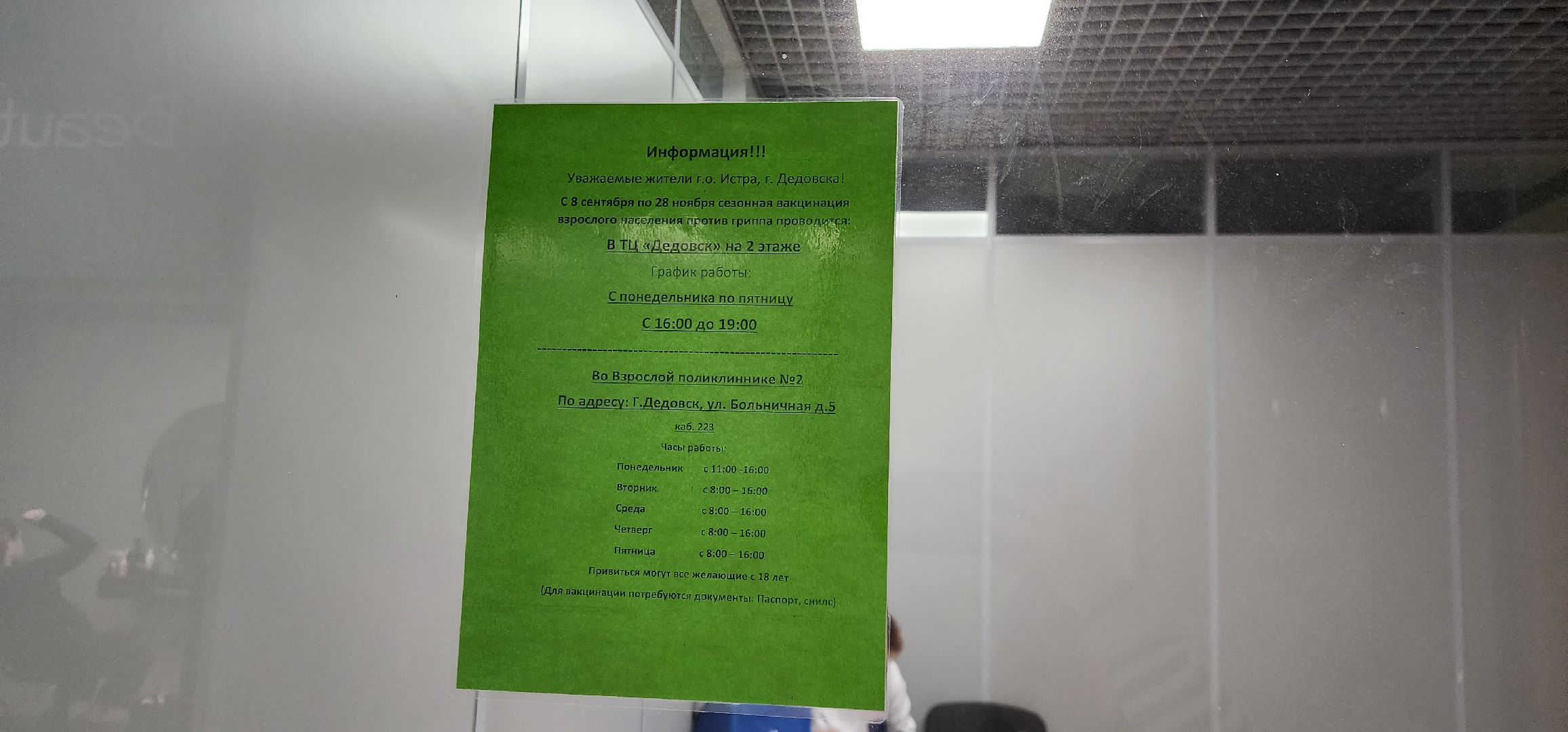 Истра, Медицина, Вакцинация , Грипп,