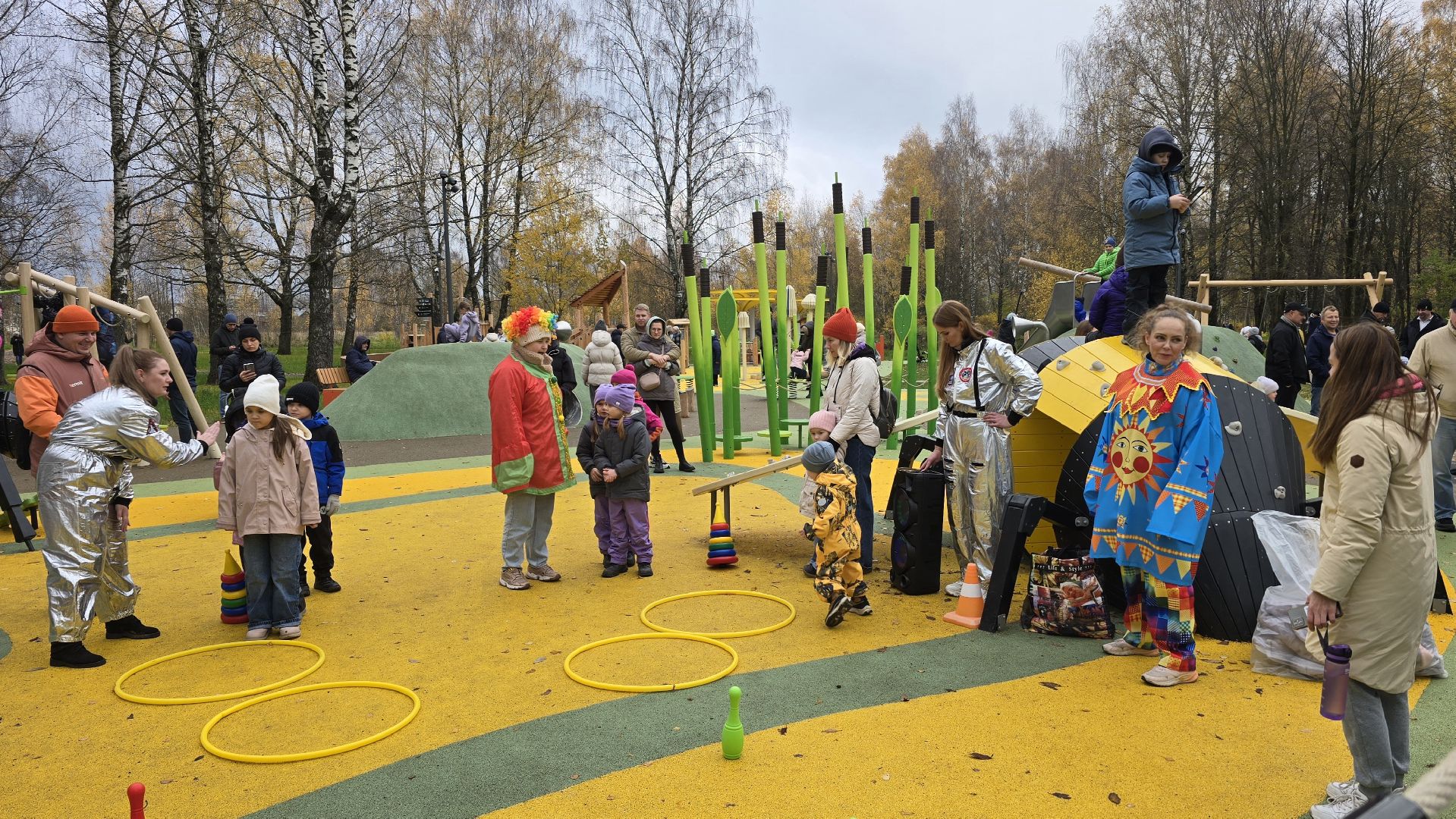 Коломна, парки в лесу,благоустройство,