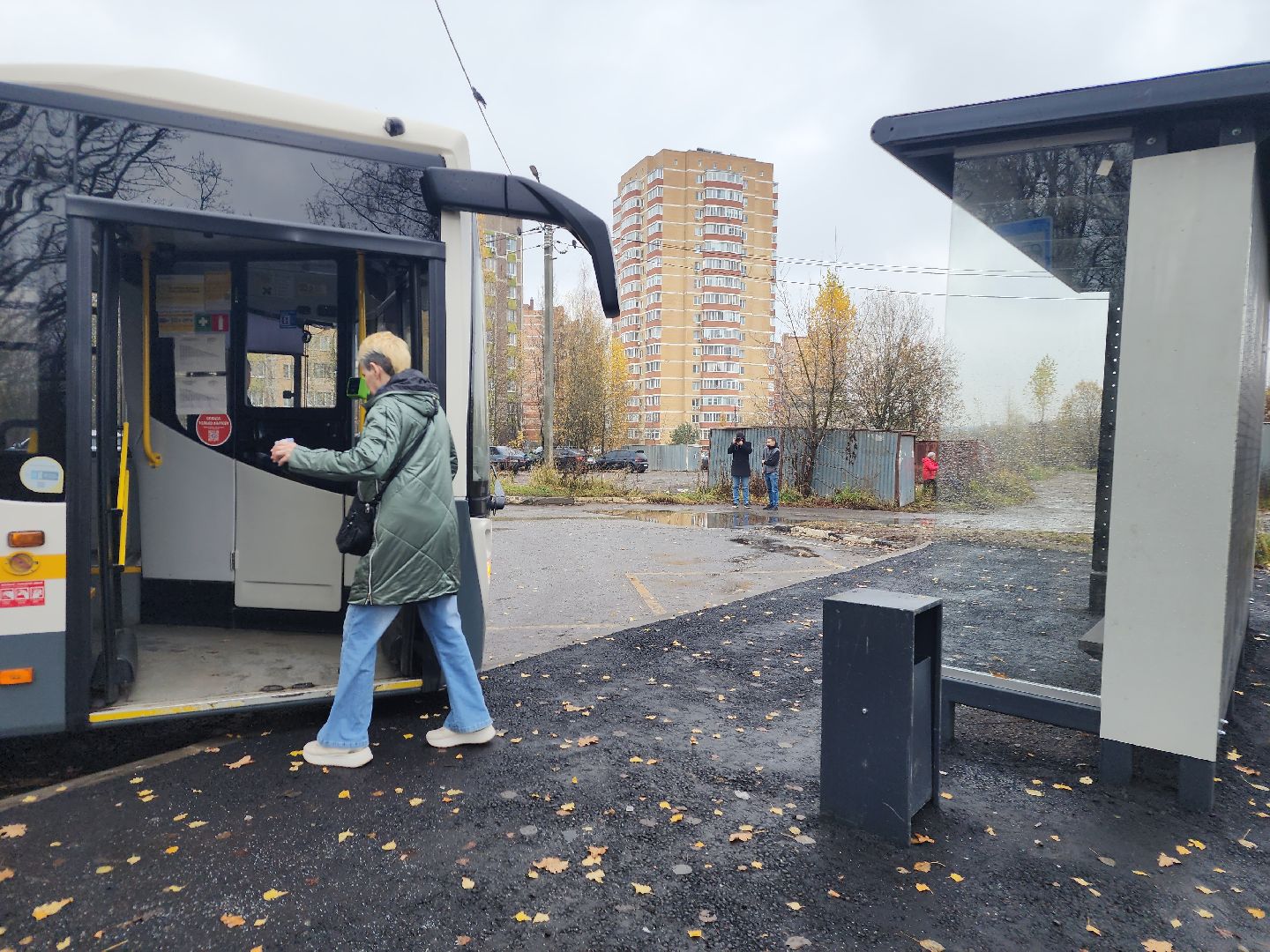 фрязино, новая остановка, общественный транспорт, остановочный павильон,