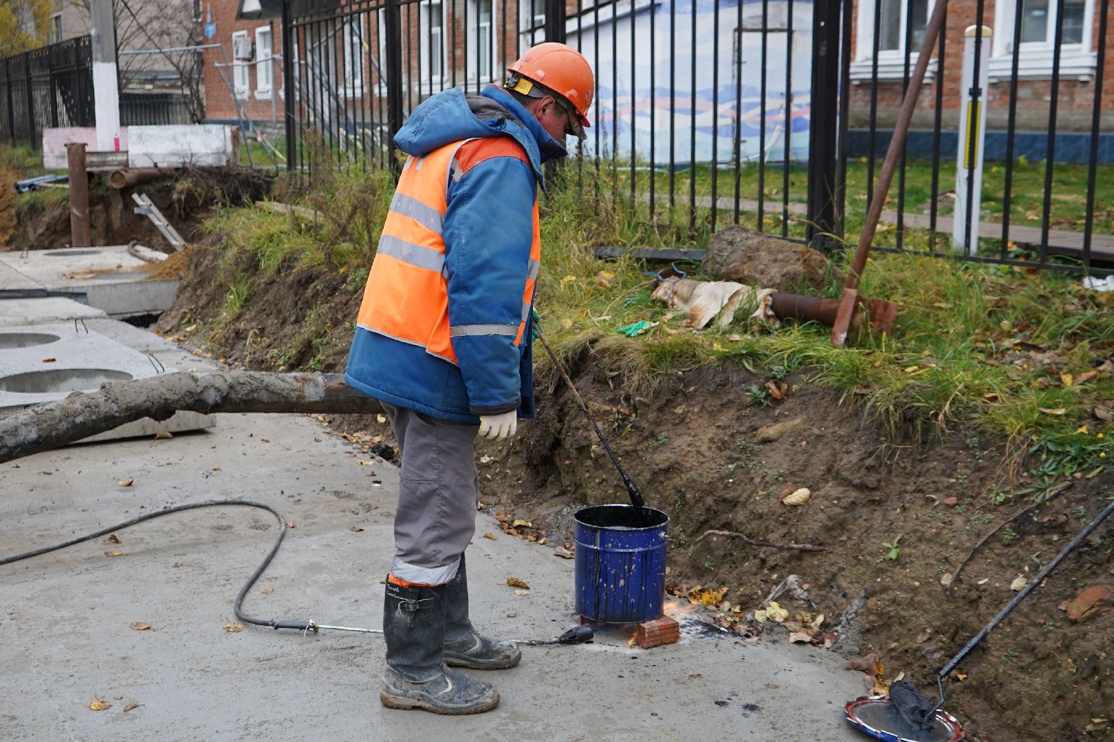 ступино, ремонт теплотрассы, улица горького,