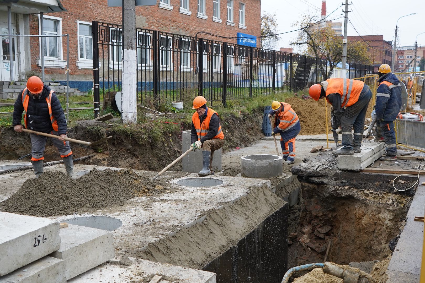 ступино, ремонт теплотрассы, улица горького,