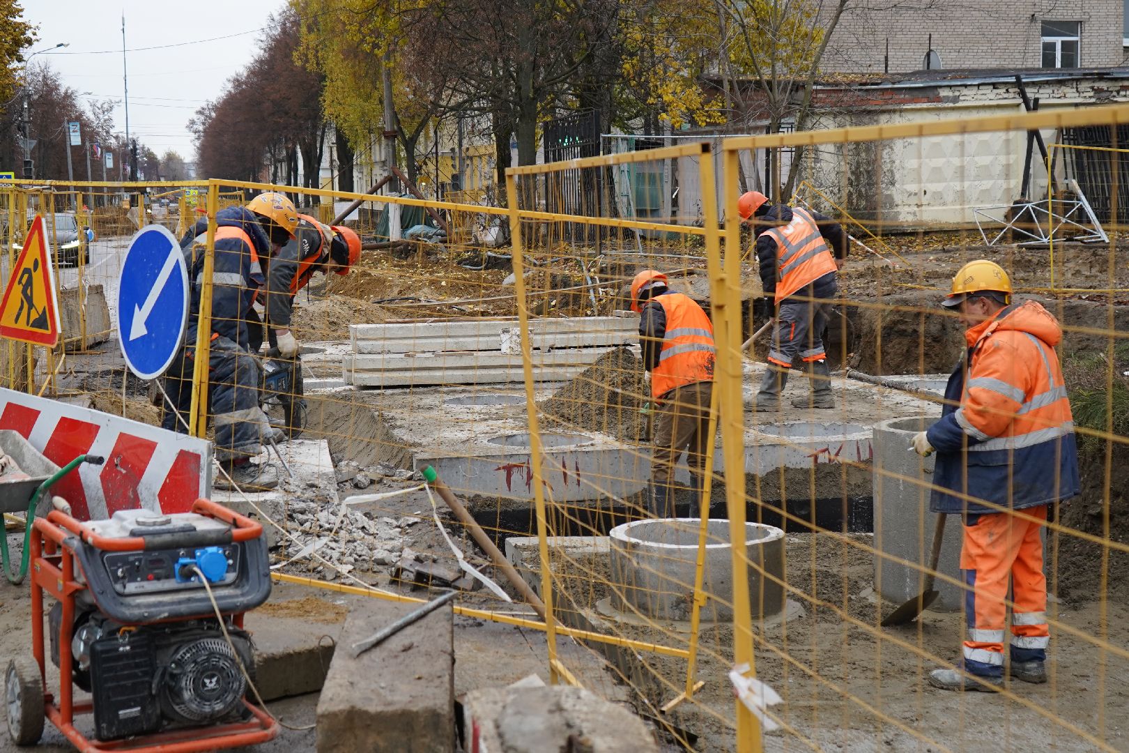 ступино, ремонт теплотрассы, улица горького,