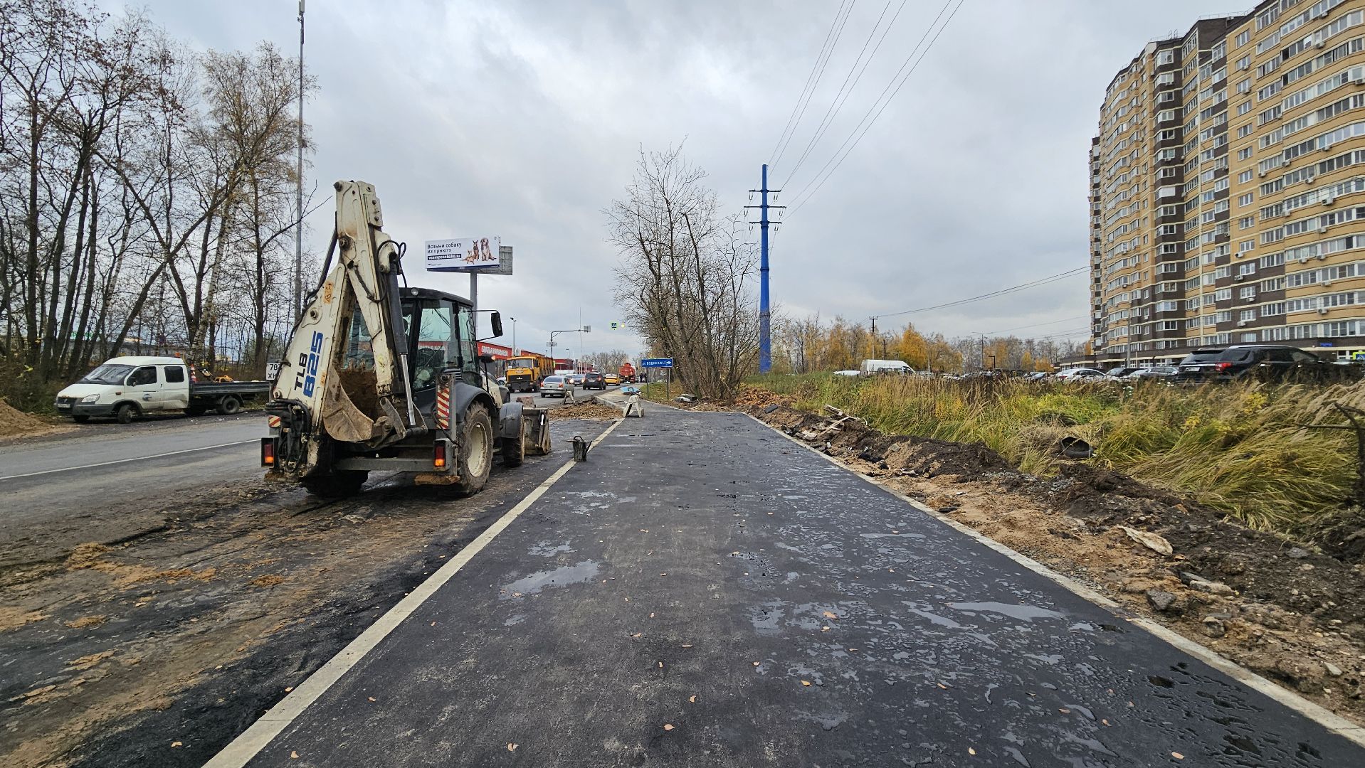 долгопрудный, новые водники, автобусная остановка, строительство, благоустройство,