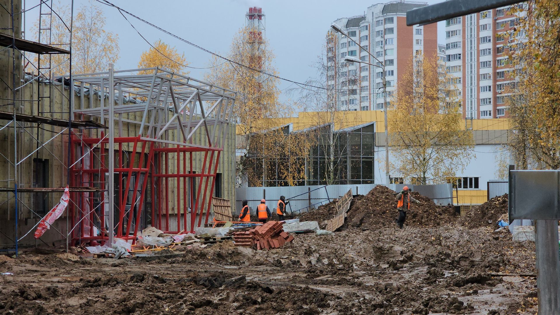 Строительство бассейна , Лобня, фок в лобне, Фок с бассейном , Благоустройство ,