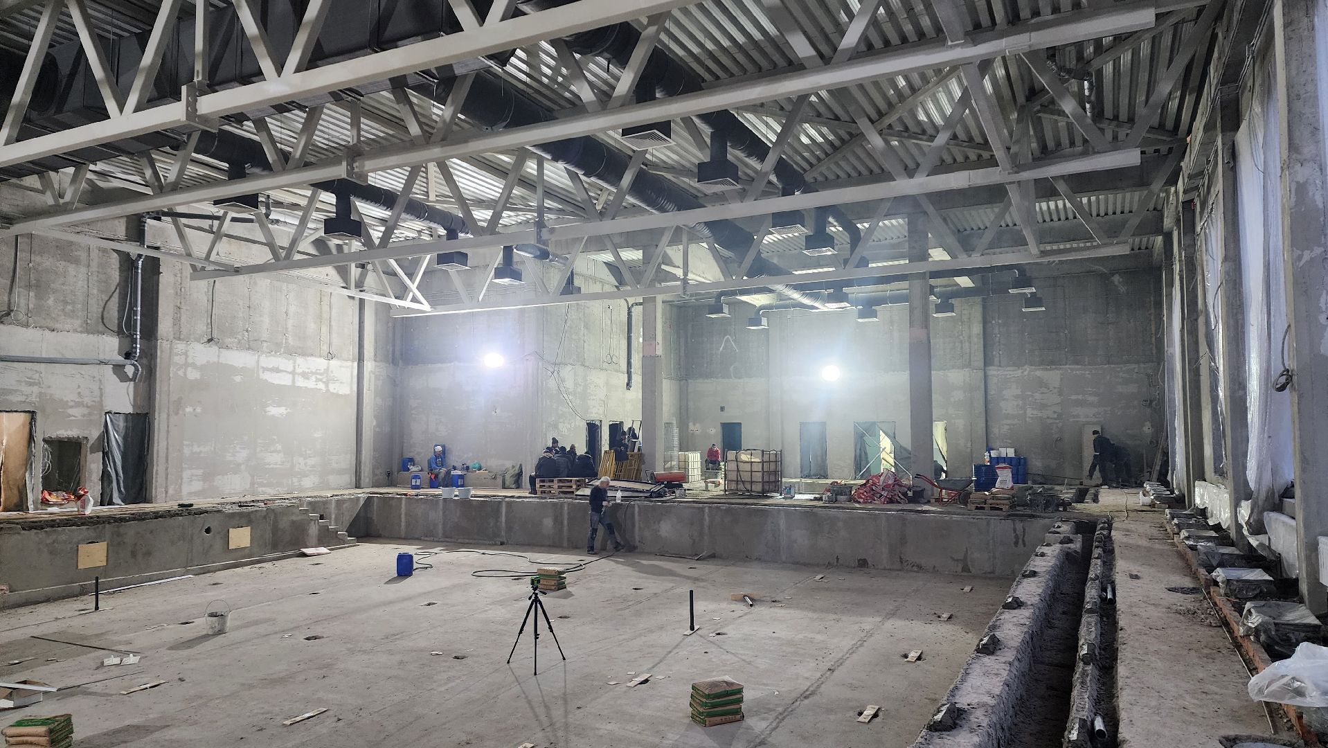 Строительство бассейна , Лобня, фок в лобне, Фок с бассейном , Благоустройство ,