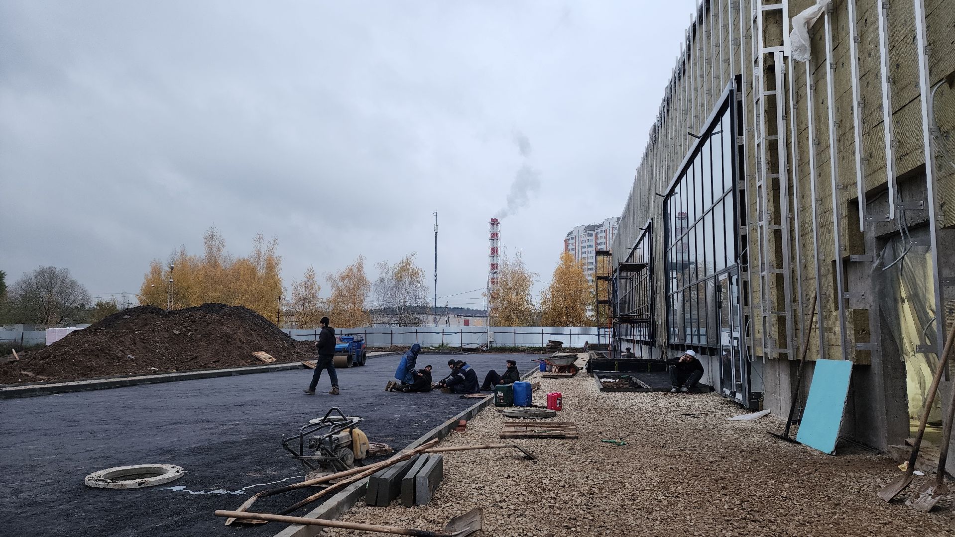 Строительство бассейна , Лобня, фок в лобне, Фок с бассейном , Благоустройство ,