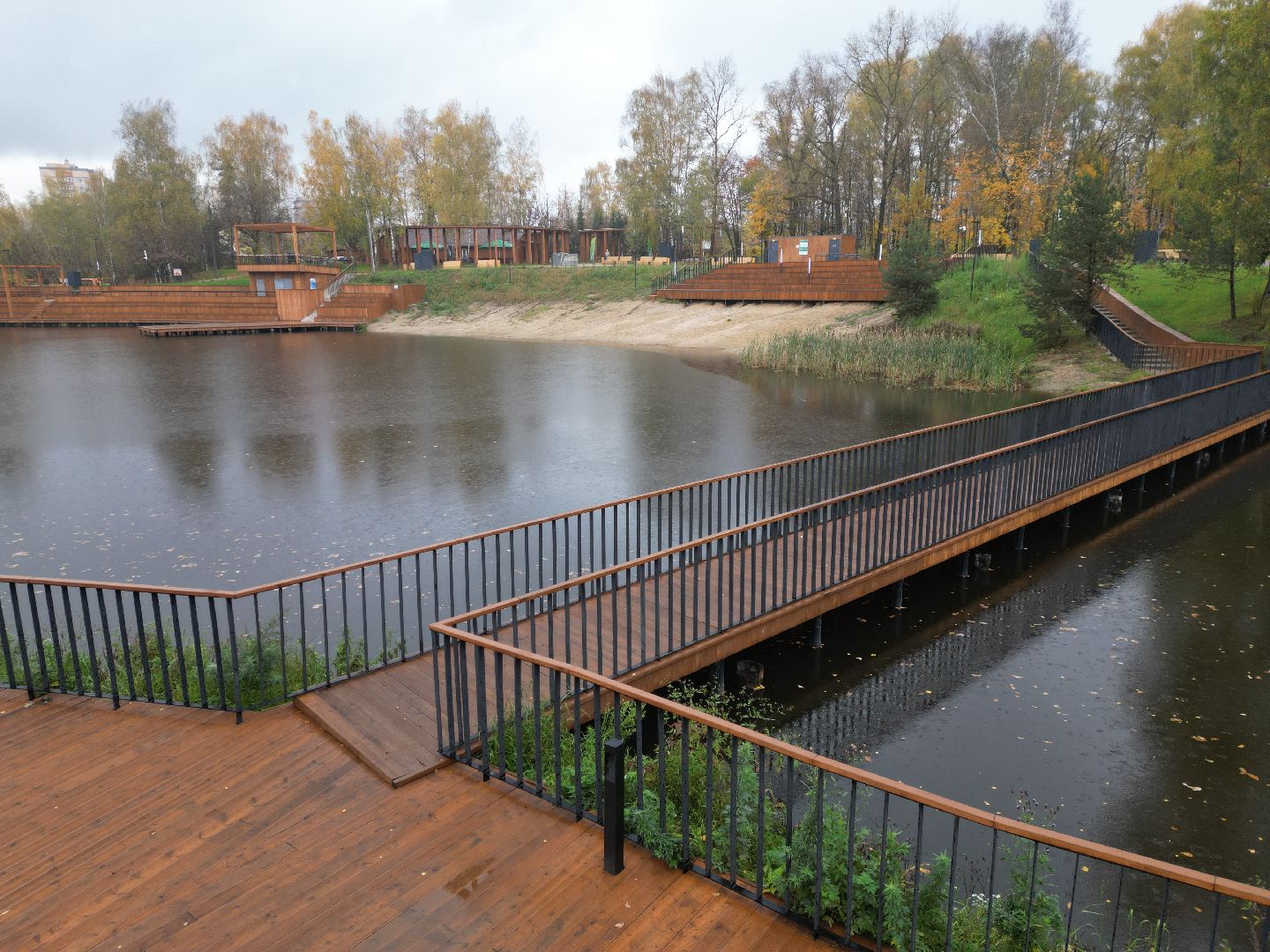 видео с коптера, суворовские пруды, благоустройство набережной,